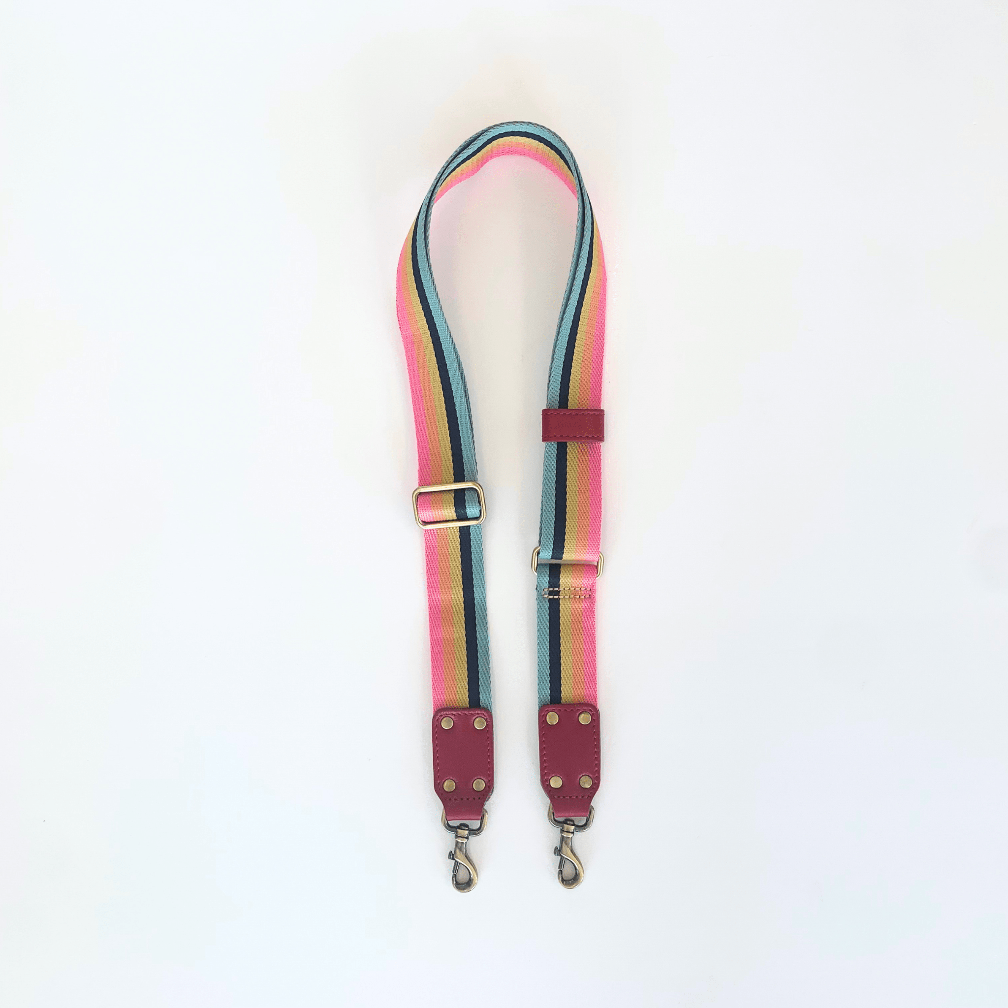 Maddie Pride Bag Strap - Ruby Pink Oil Leather | Sapahn.
