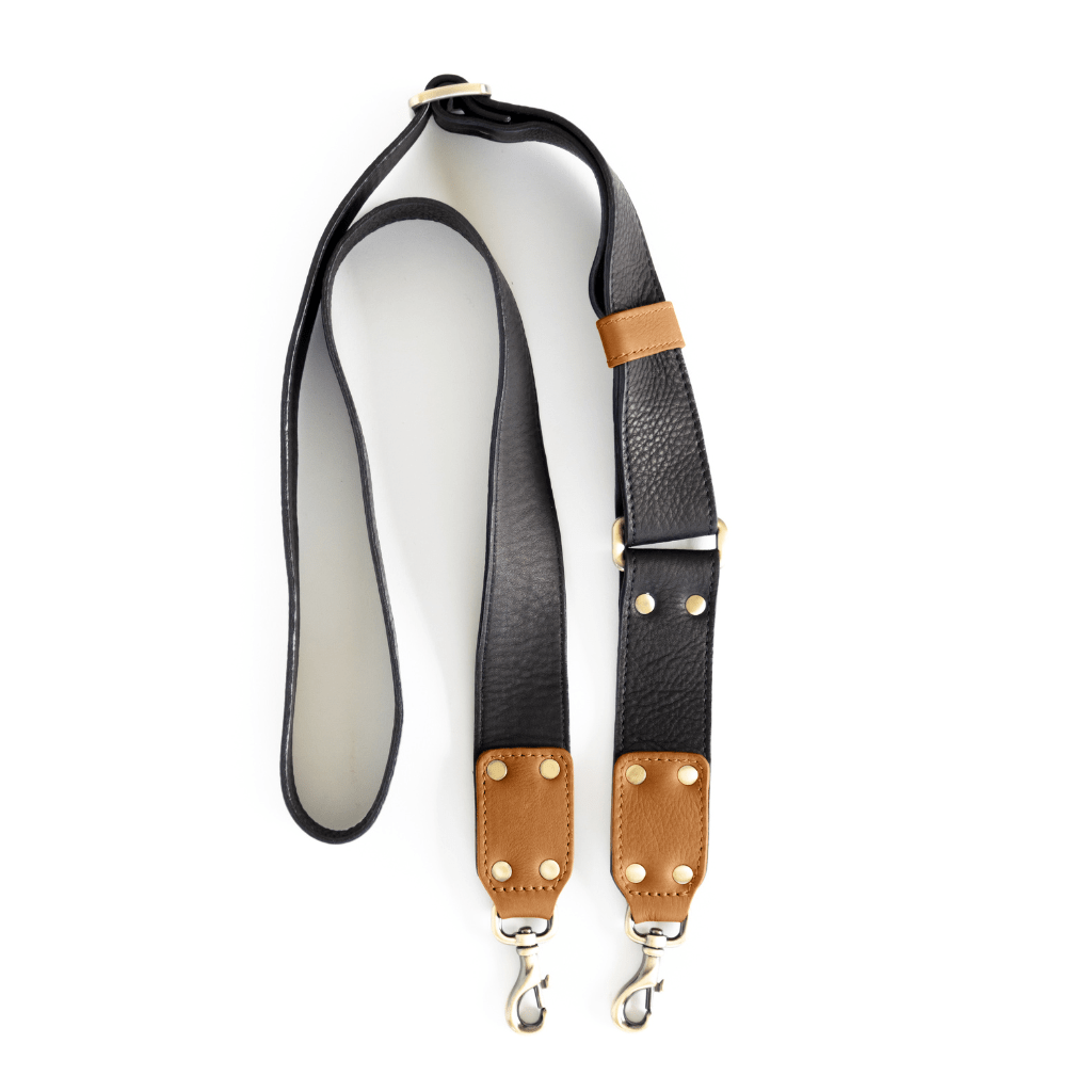Rheta Bag Strap - Black Whisky Raw Leather | Sapahn.