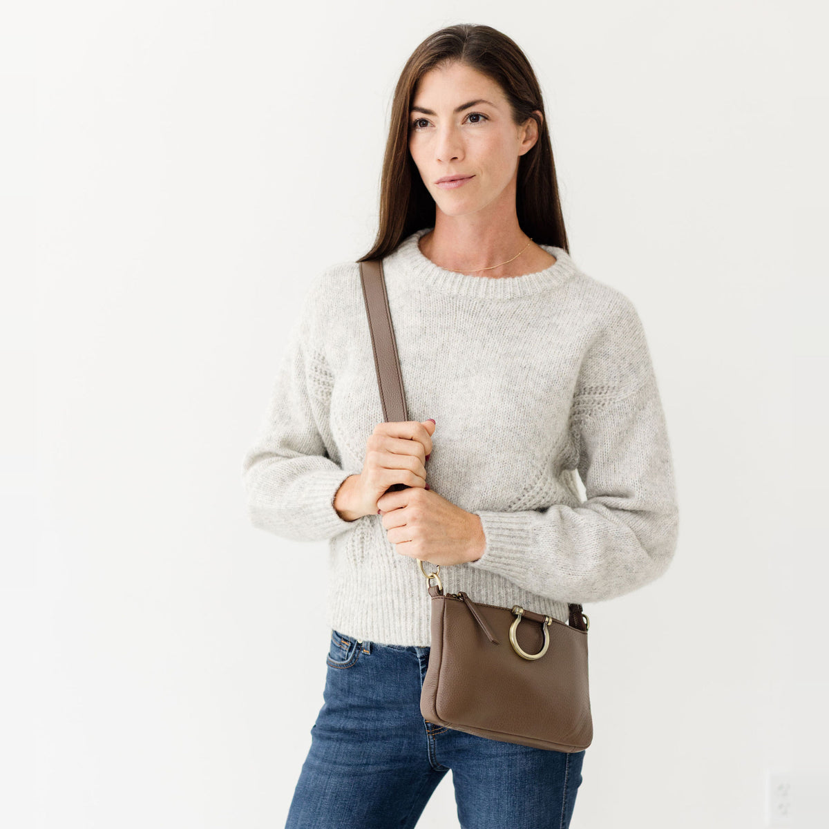 Sapahn Ada Crossbody in Toffee Oil Leather #Color_Toffee Oil Leather