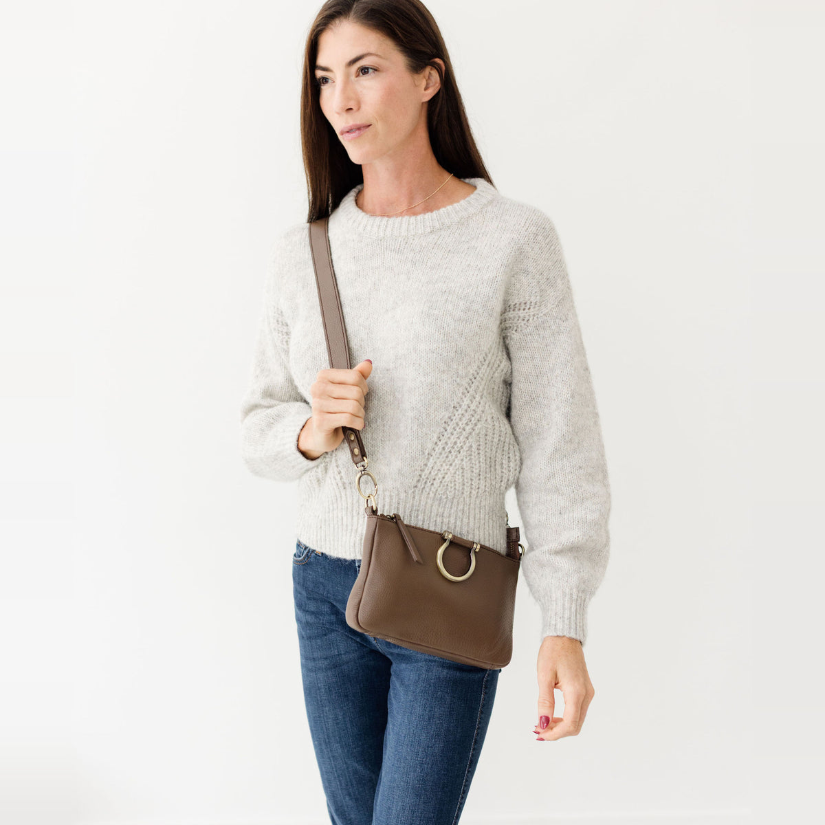 Sapahn Ada Crossbody in Toffee Oil Leather #Color_Toffee Oil Leather