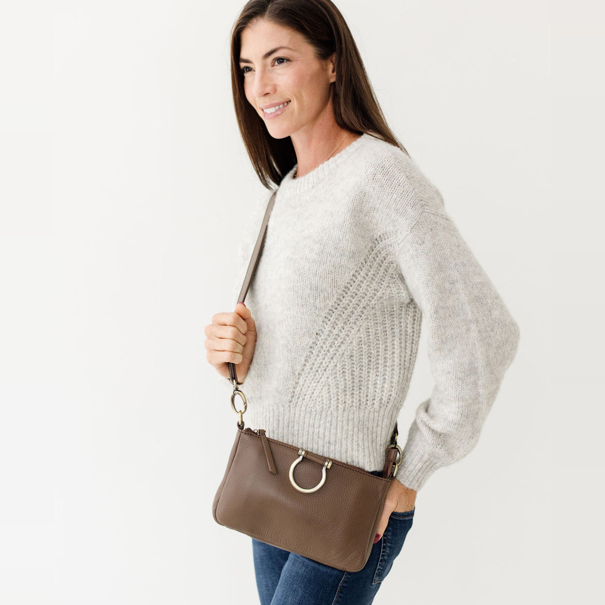 Sapahn Ada Crossbody in Toffee Oil Leather #Color_Toffee Oil Leather