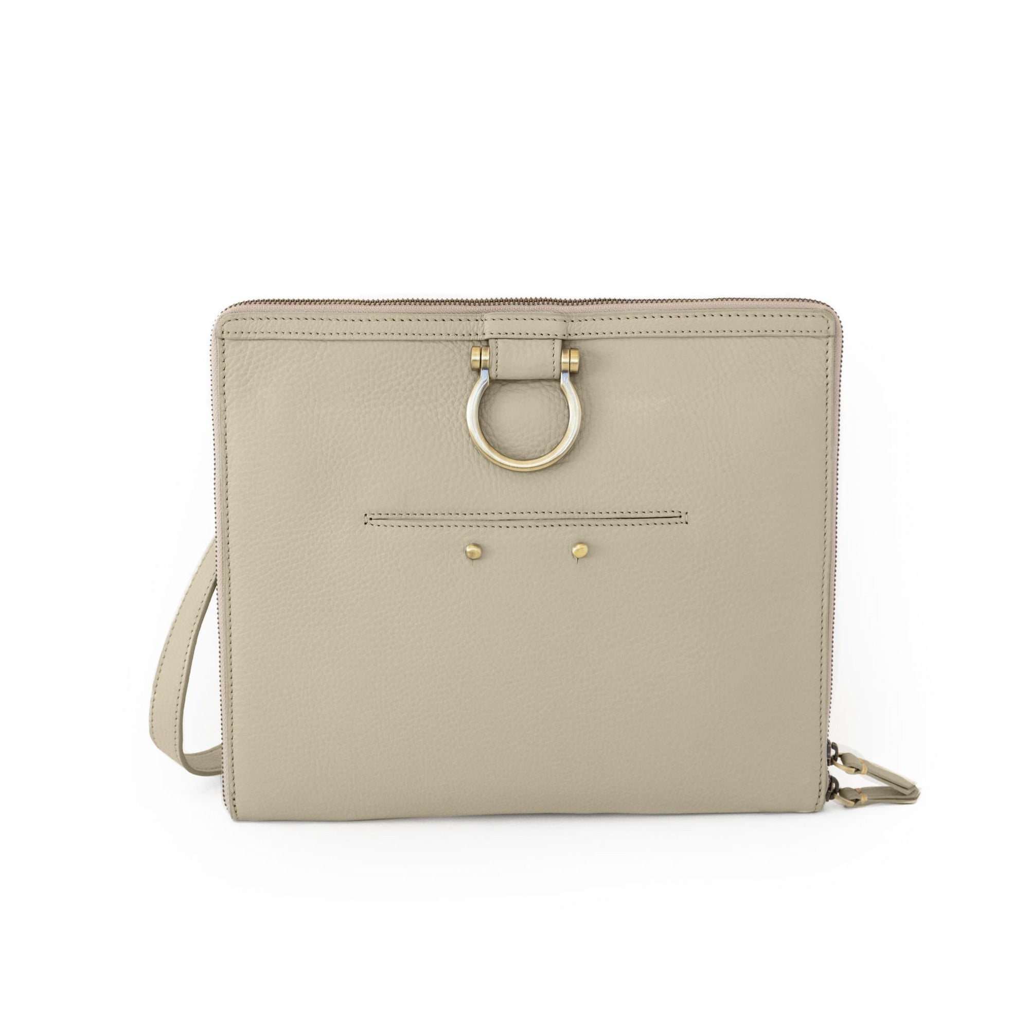 M Crossbody - Khaki Oil Leather | Sapahn.