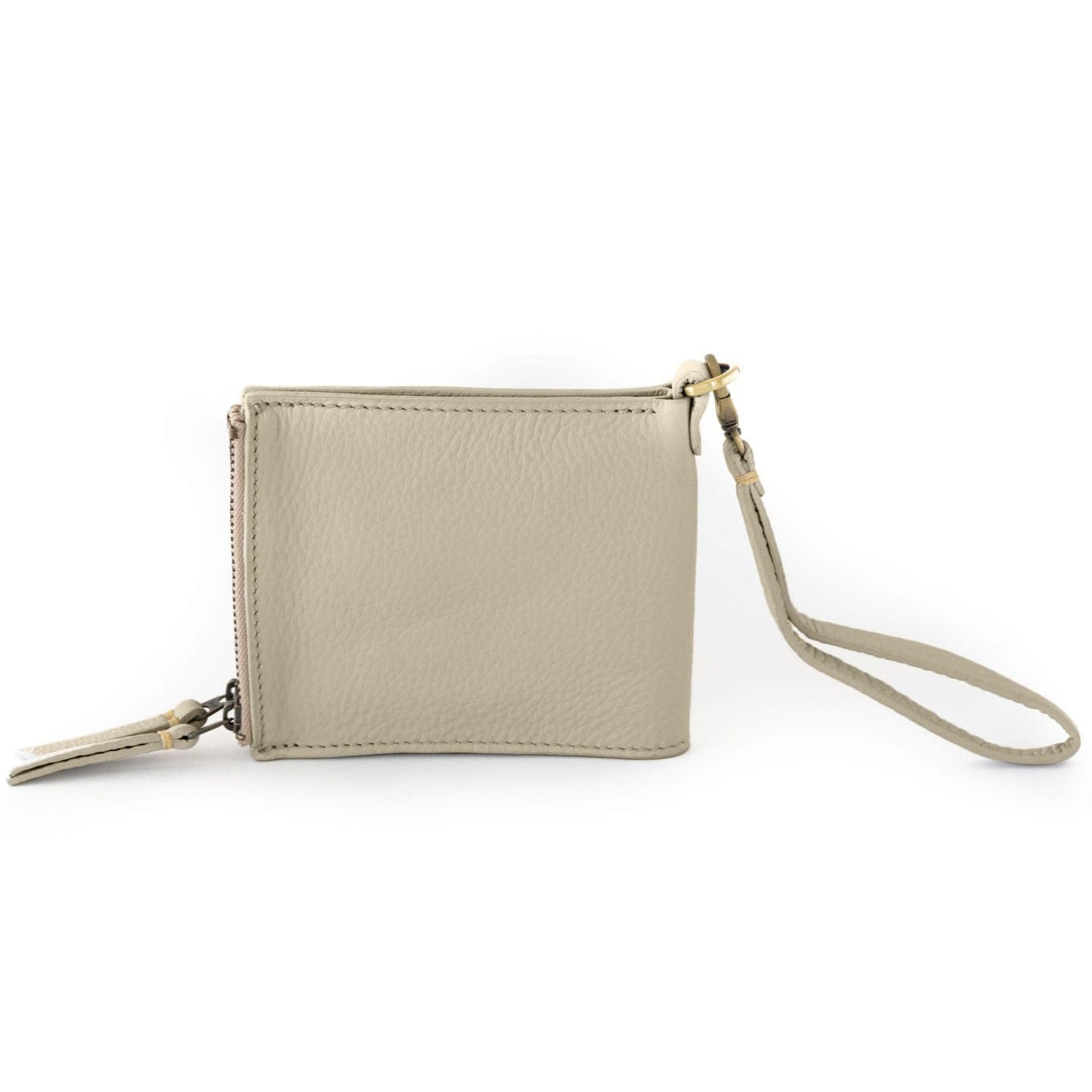 Noelle Wristlet - Khaki Oil Leather | Sapahn.