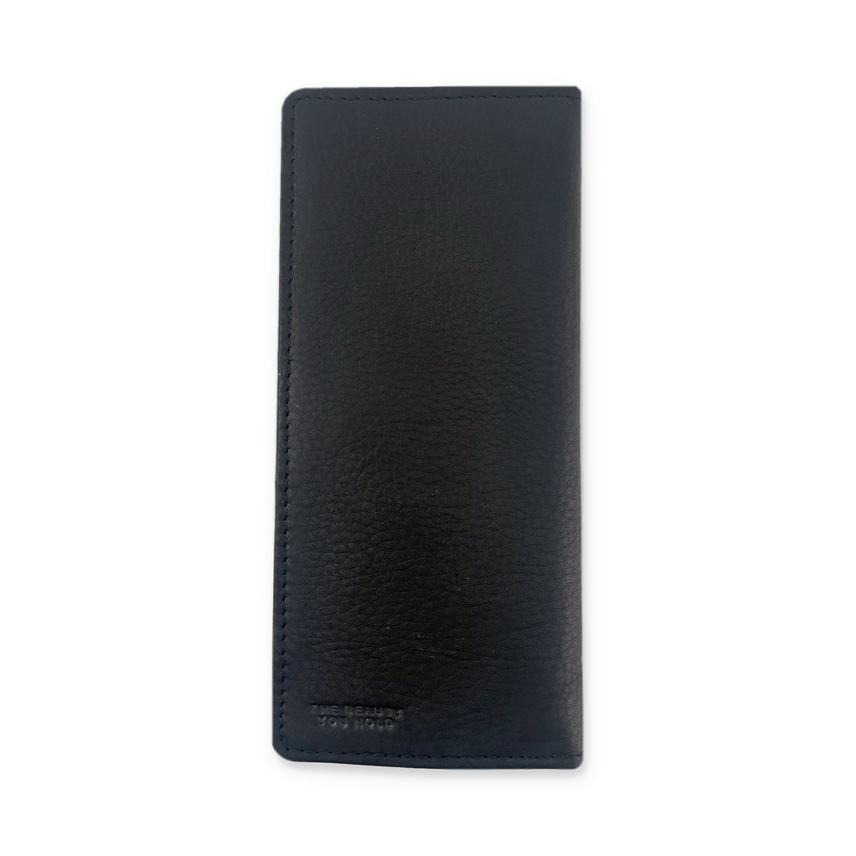 Sapahn Warren Wallet in Black Raw Leather #Color_Black Raw Leather