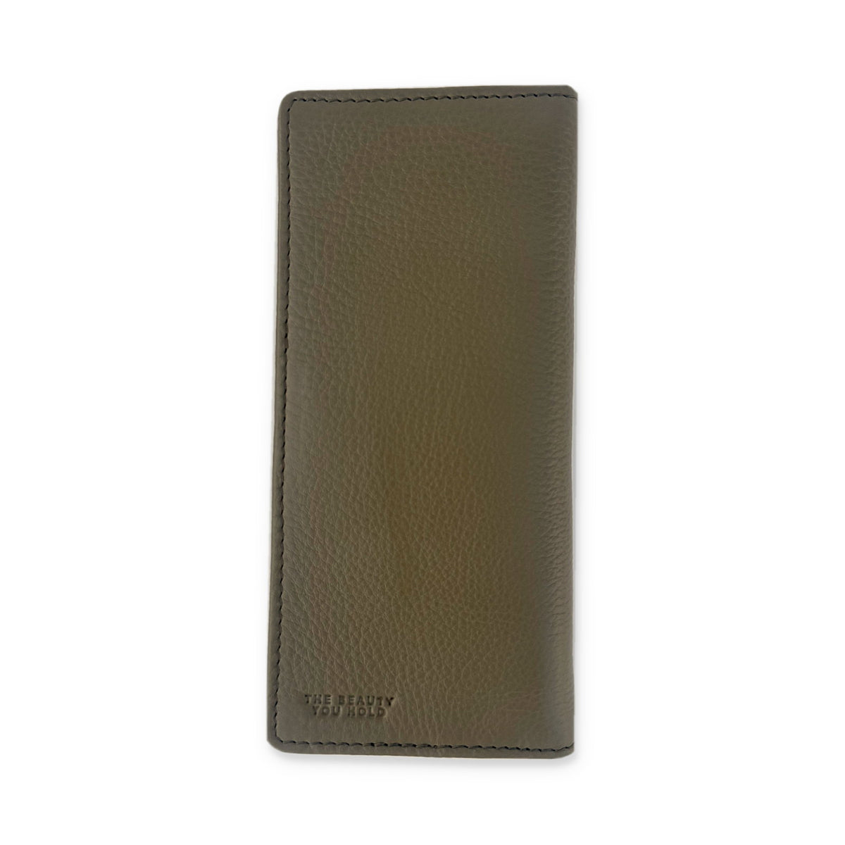 Sapahn Warren Wallet in Silver Olive Oil Leather #Color_Silver Olive Oil Leather