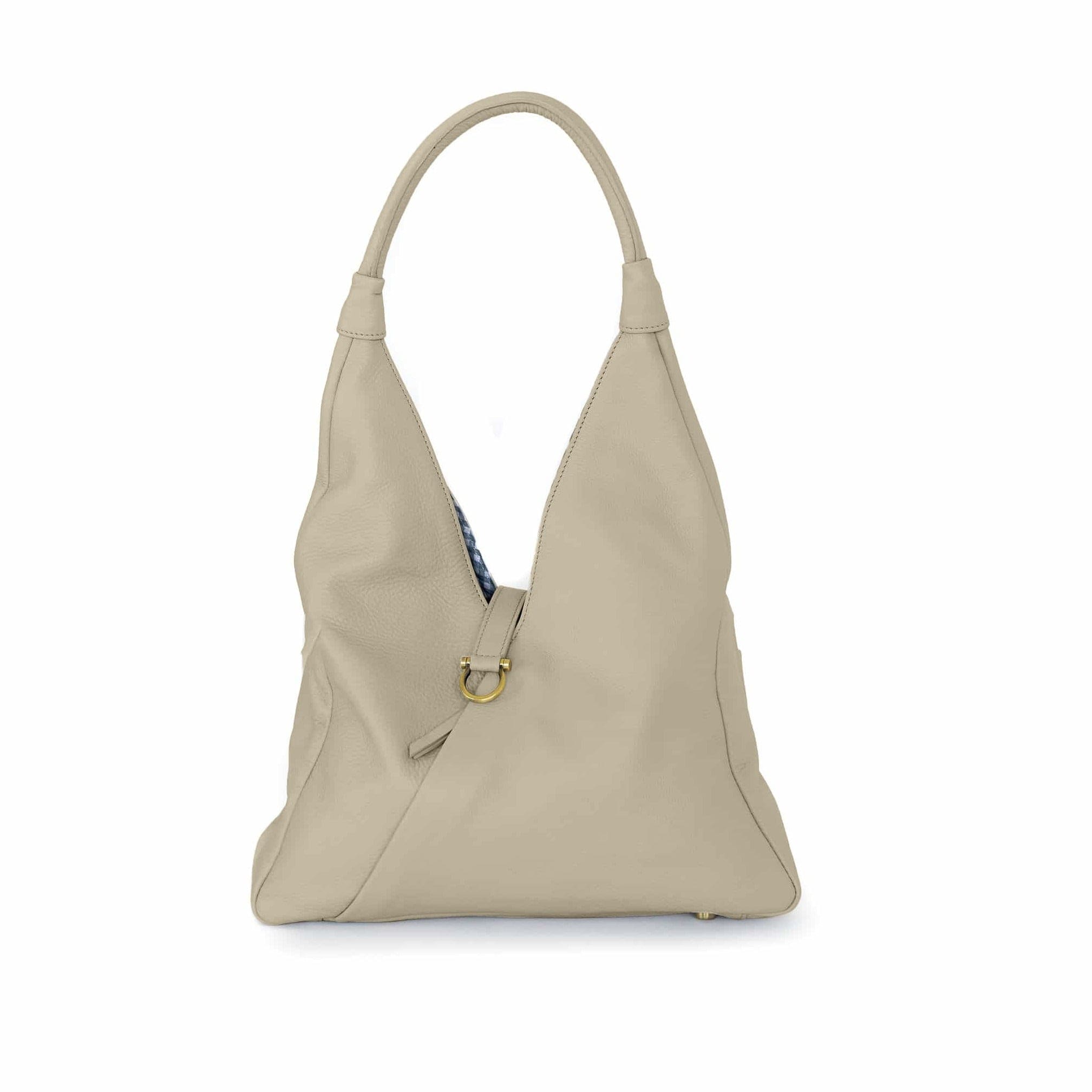 Sasha Shoulder Bag - Khaki Oil Leather | Sapahn.