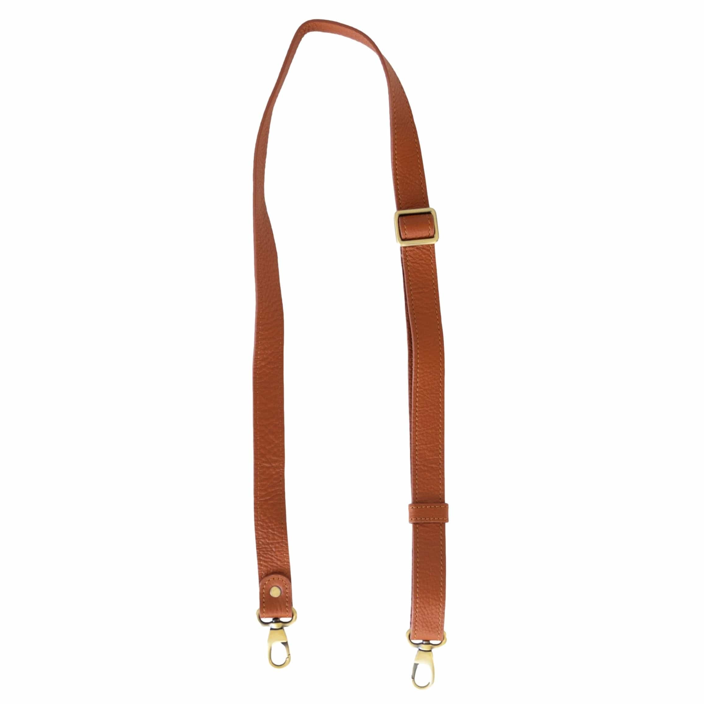 1 Inch Crossbody Strap - Chestnut Oil Leather | Sapahn.