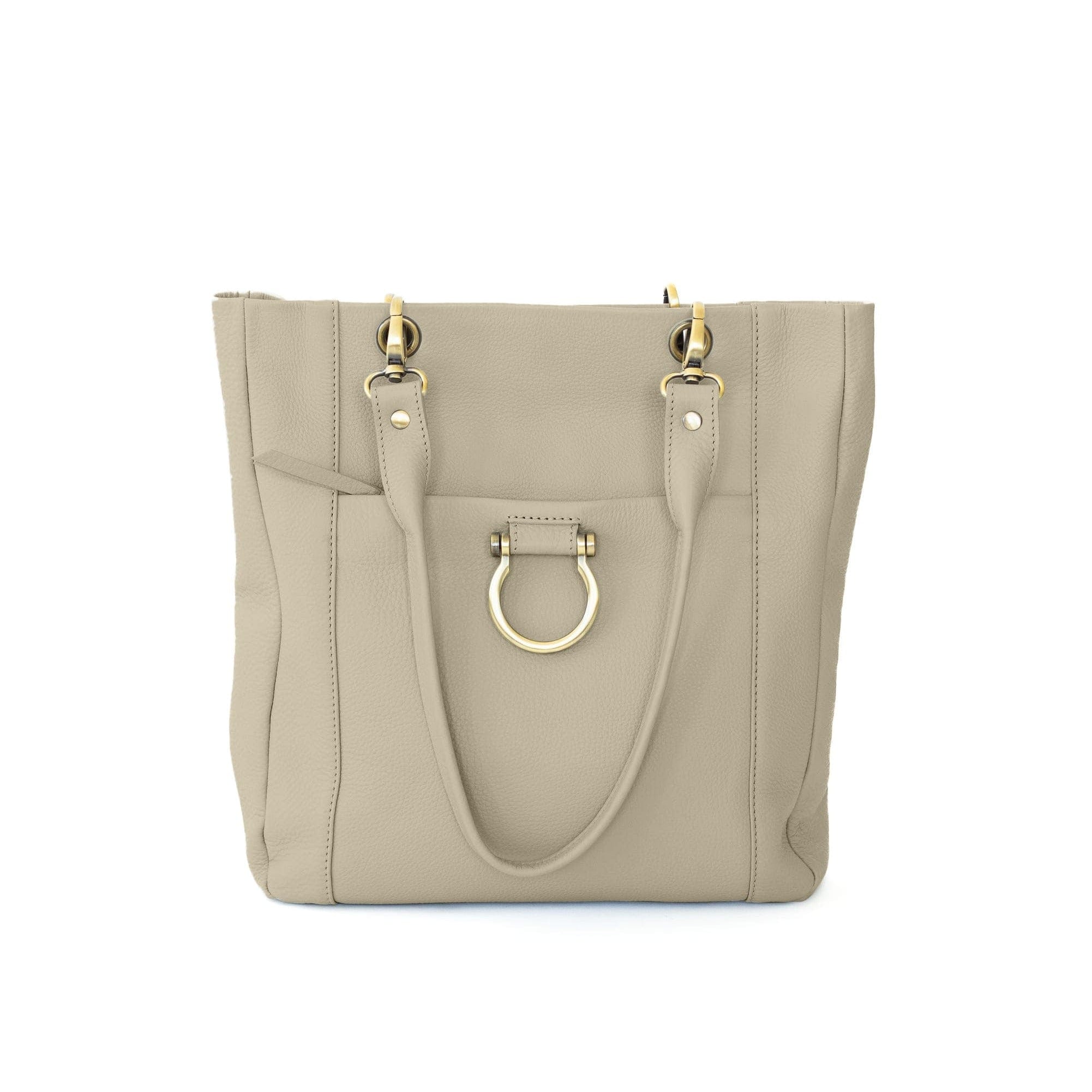 Dolores Tote Bag - Khaki Oil Leather | Sapahn.