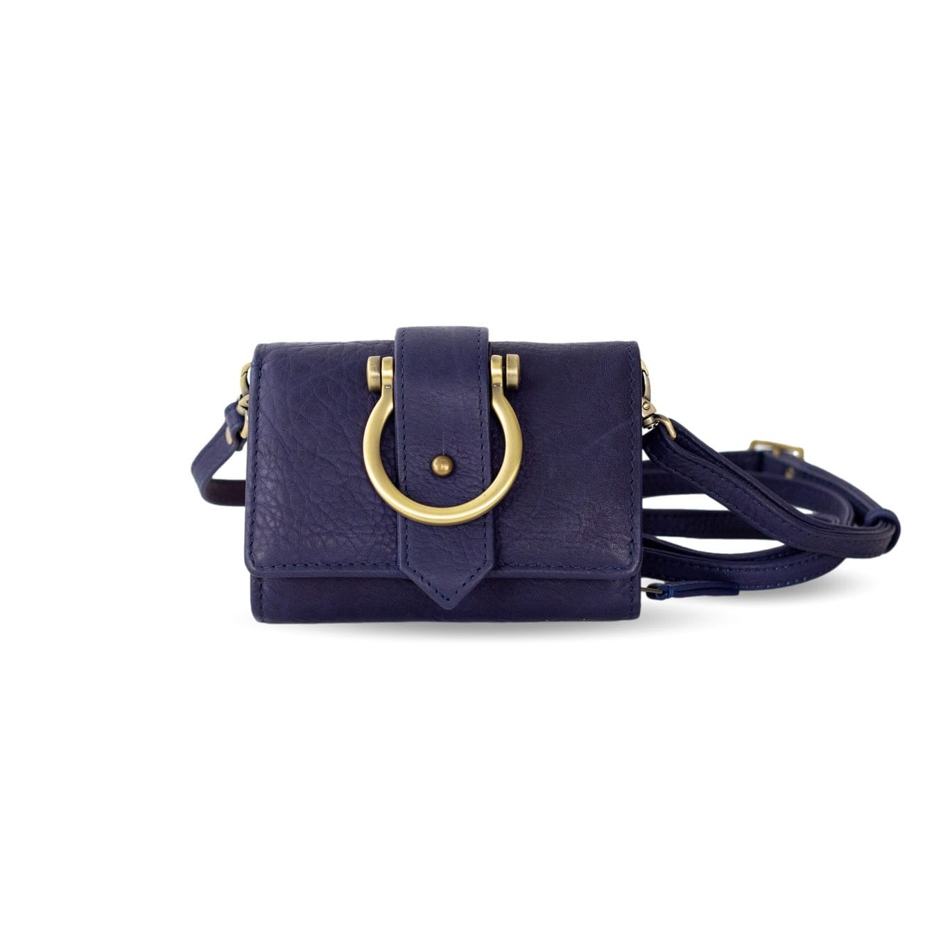 Felix Crossbody Wallet - Navy Raw Leather | Sapahn.