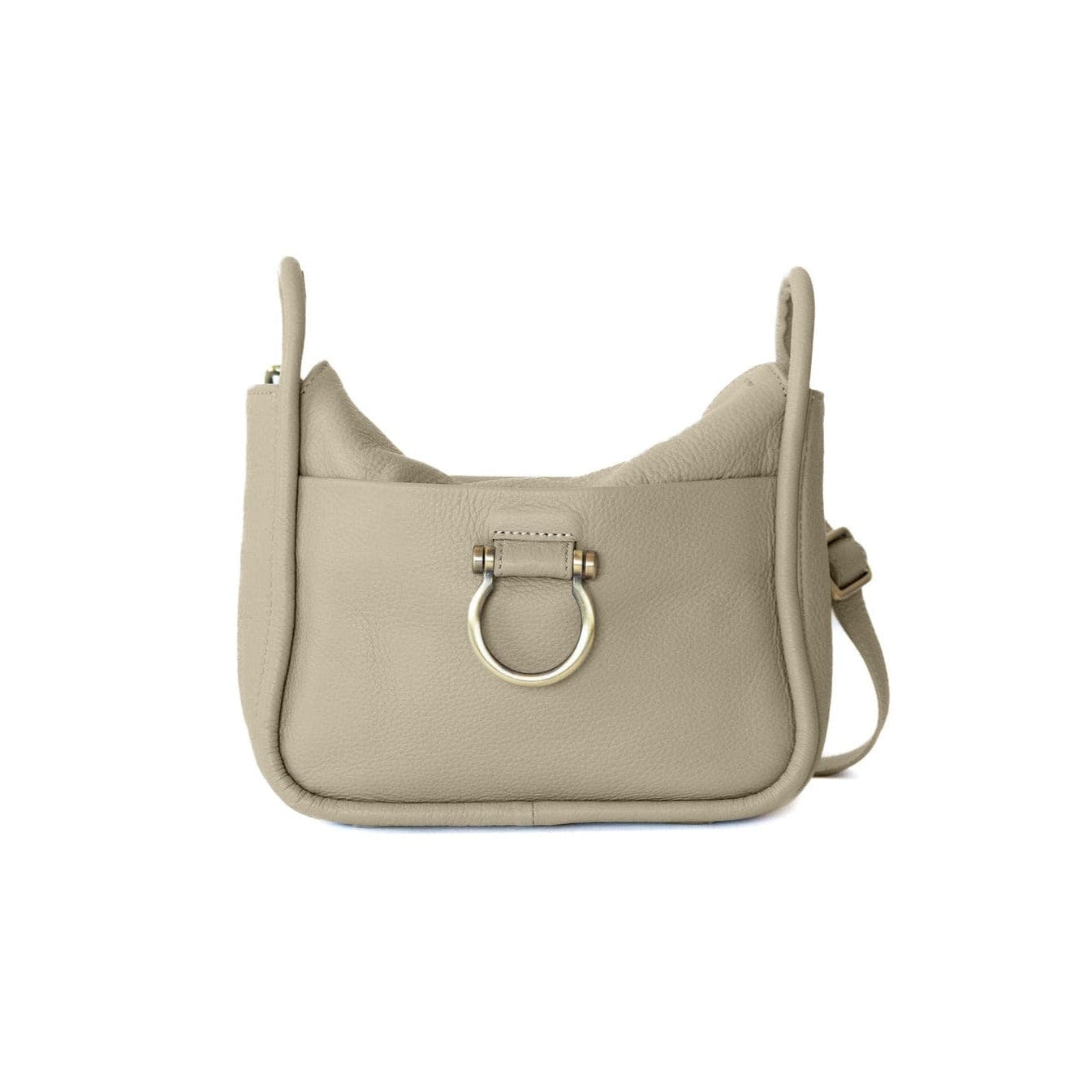 Frida Shoulder Bag - Khaki Oil Leather | Sapahn.