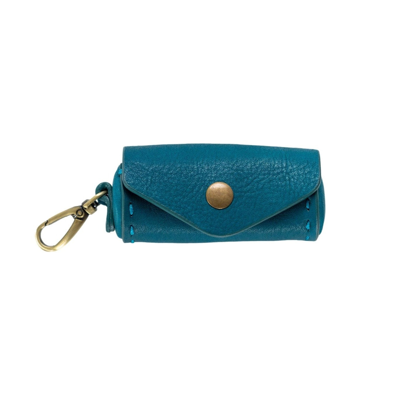 Gilda Lipstick Case - Turquoise Raw Leather | Sapahn.