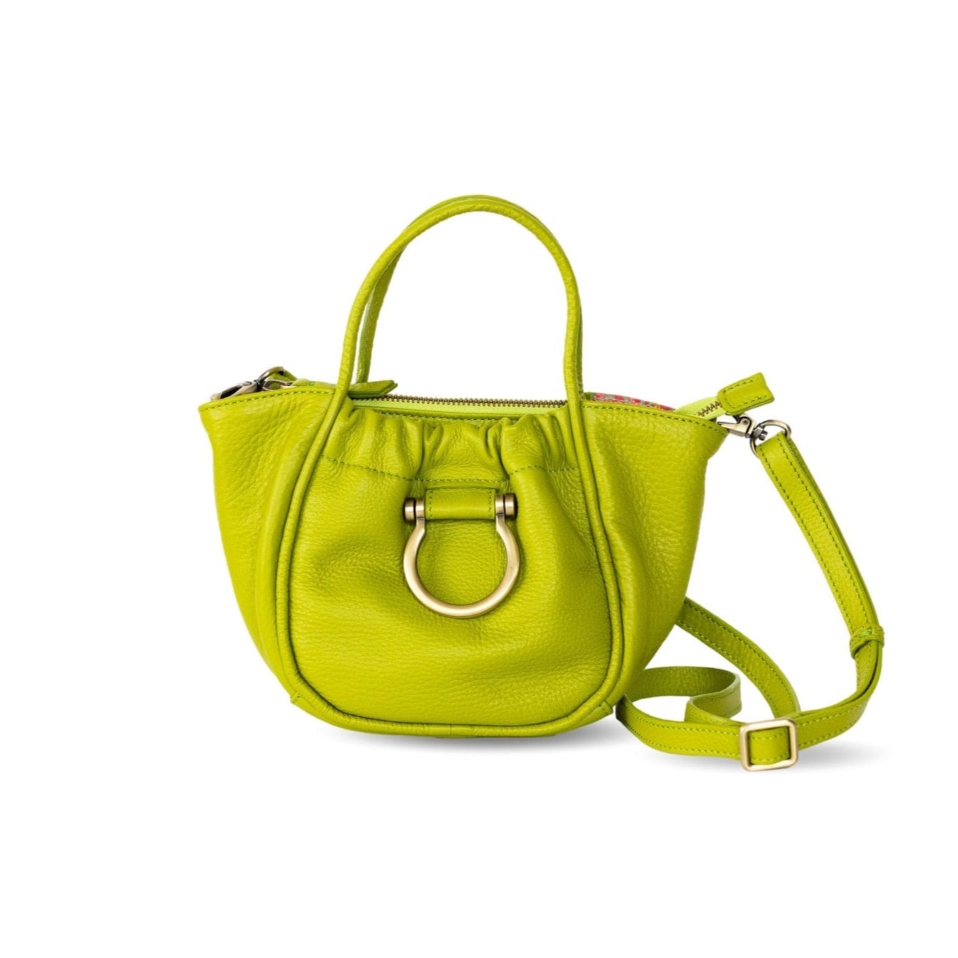 Lily Crossbody - Lime Oil Leather | Sapahn.