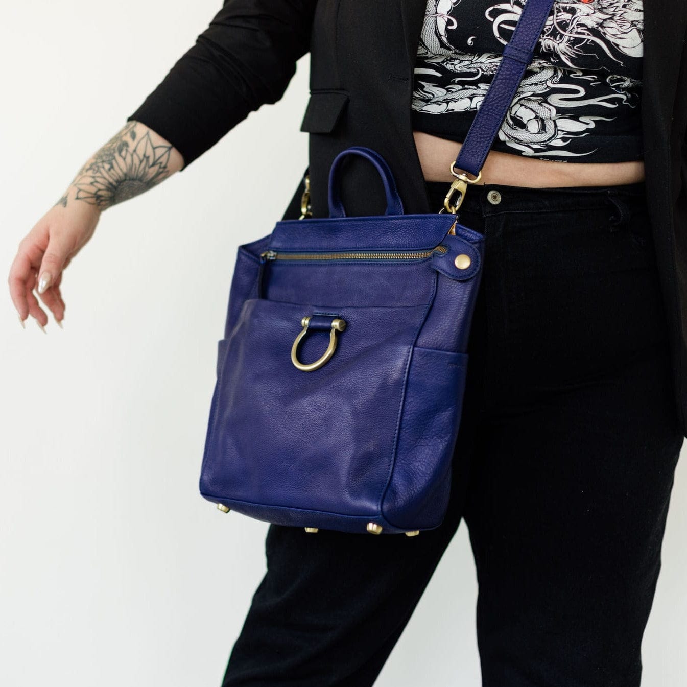 Natasha Mini Convertible Backpack and Crossbody Bag - | Sapahn.
