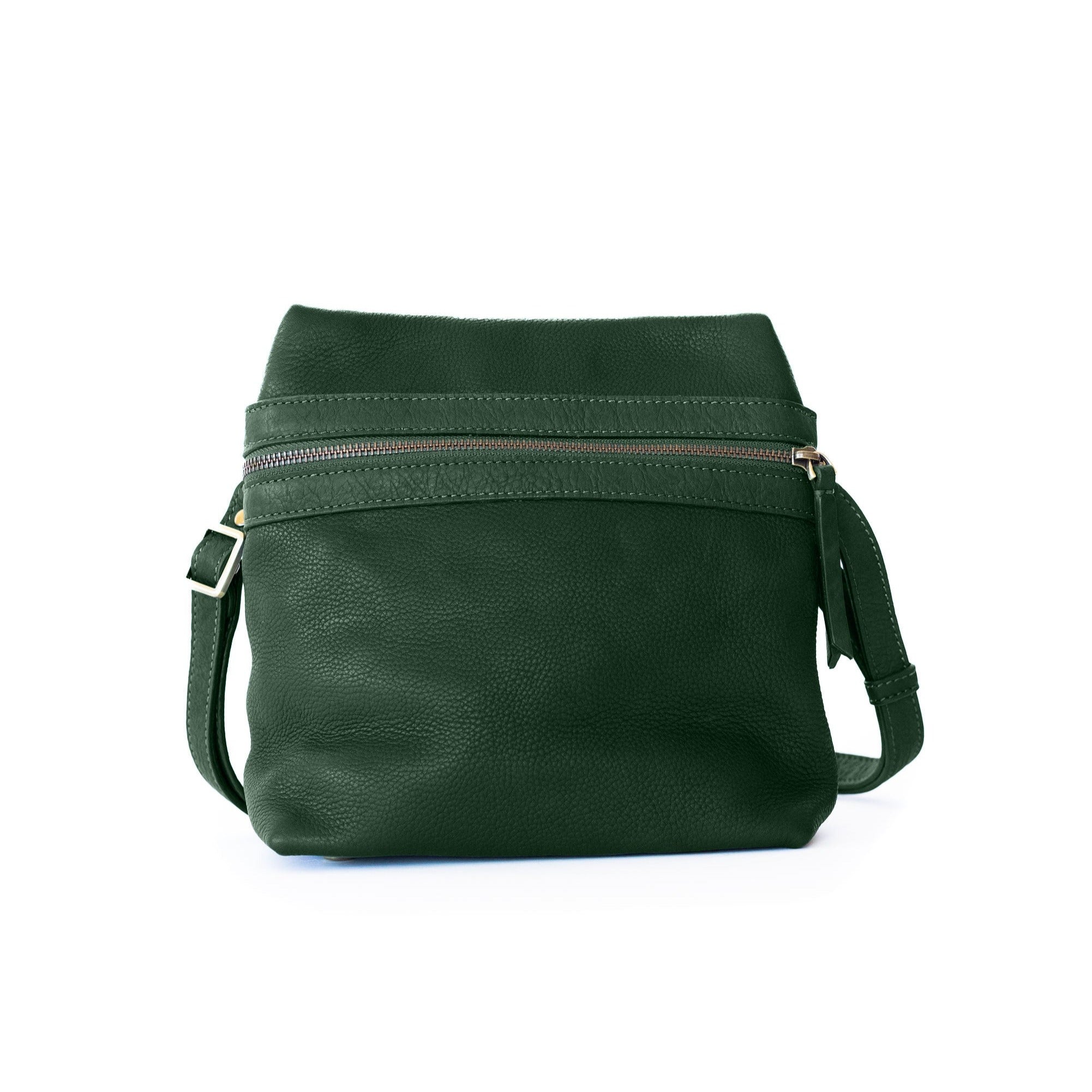 Pepper Convertible Backpack and Crossbody Bag - Emerald Raw Leather | Sapahn.