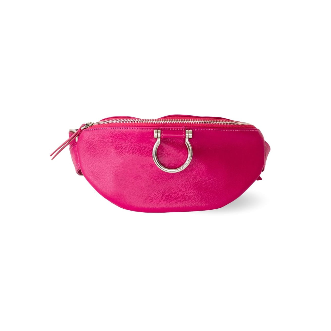 Poole Belt Bag - Silver Fuchsia Oil Leather | Sapahn.