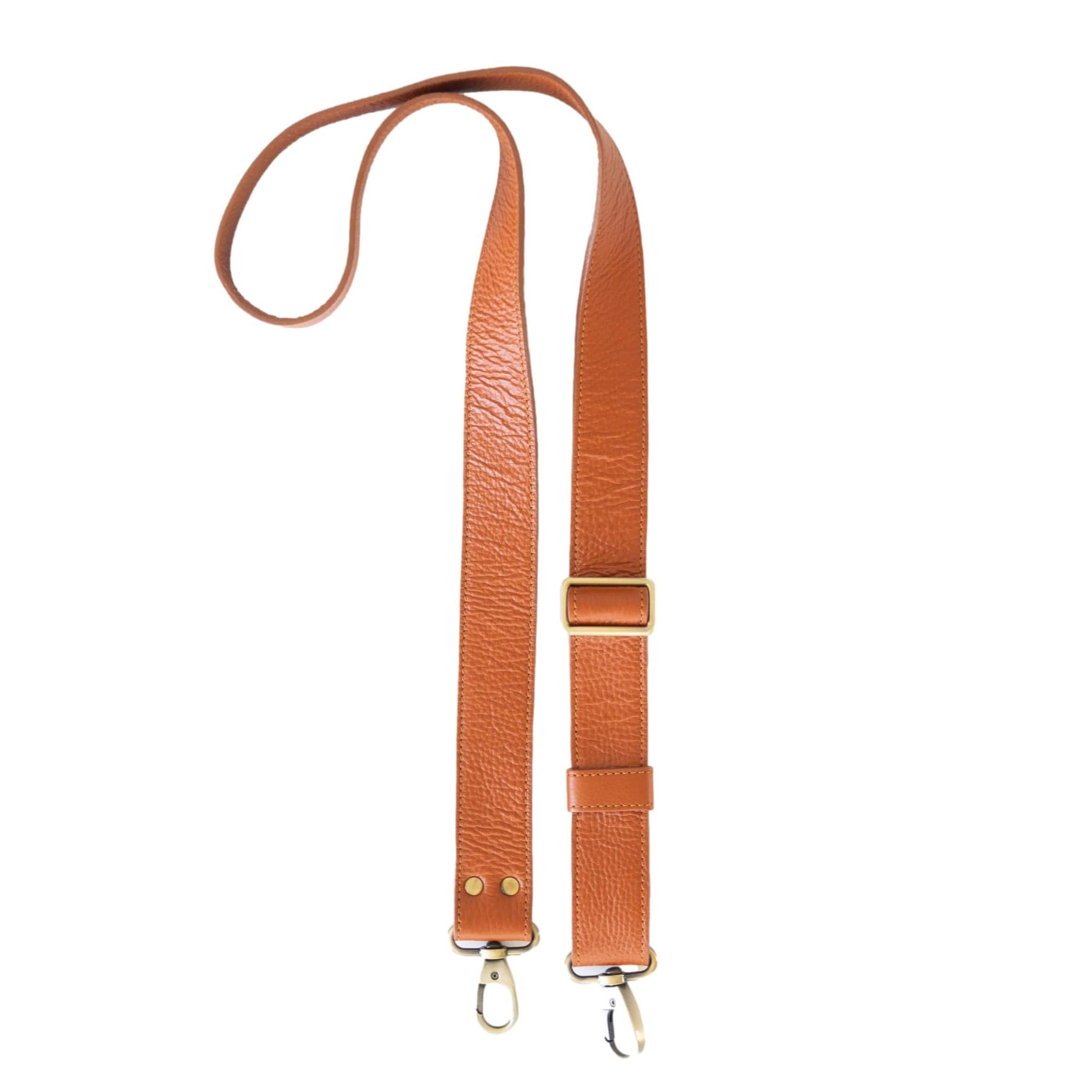 1.5 Inch Crossbody Strap - Chestnut Oil Leather | Sapahn.