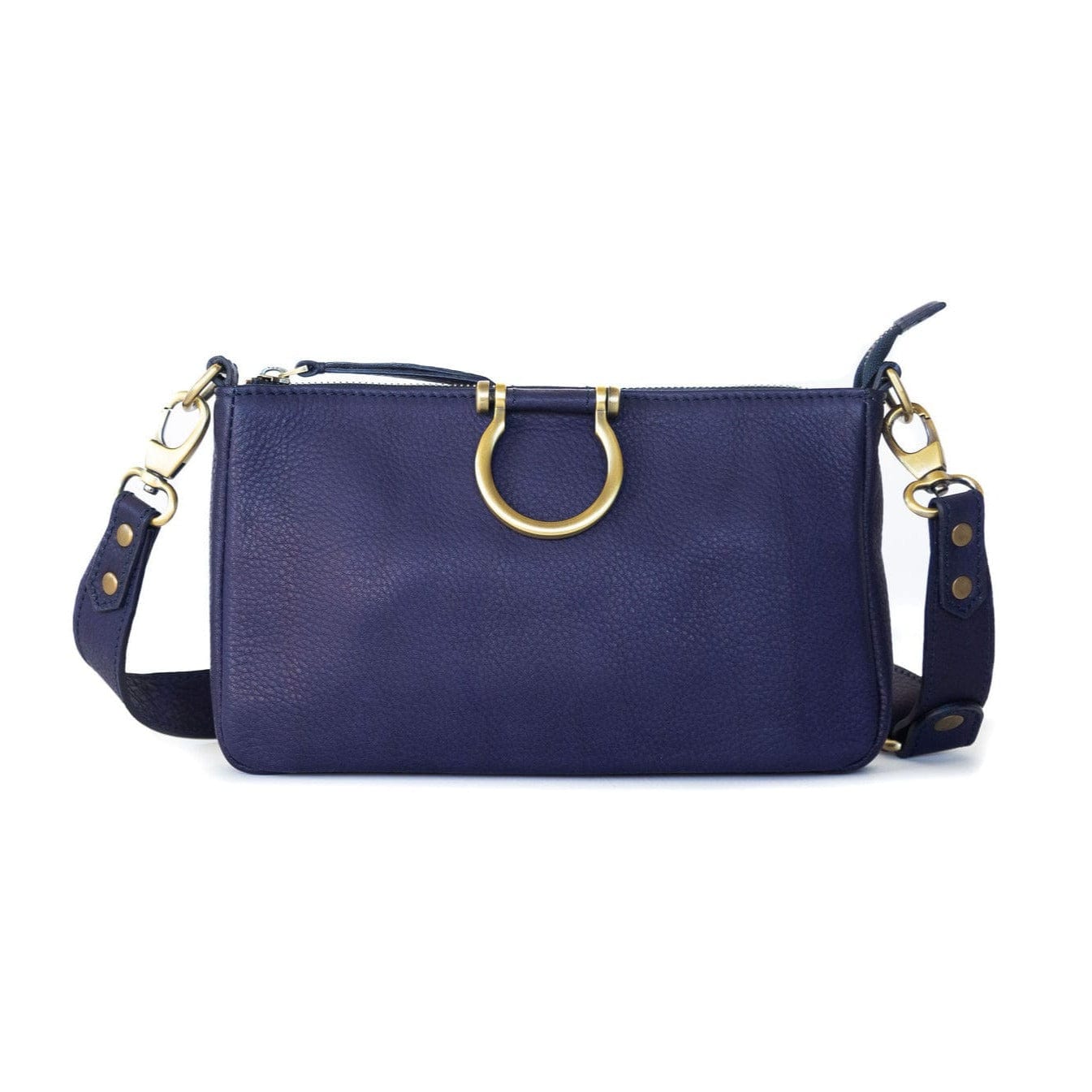 Ada Crossbody - Navy Raw Leather | Sapahn.
