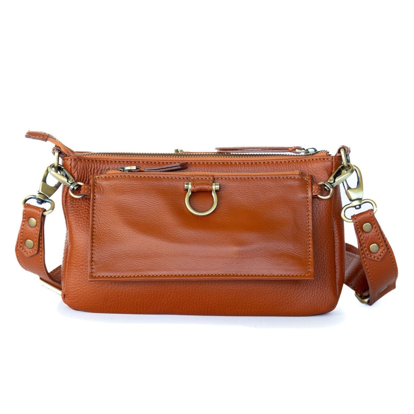 AE Crossbody Wristlet Wallet - Chestnut Oil Leather | Sapahn.
