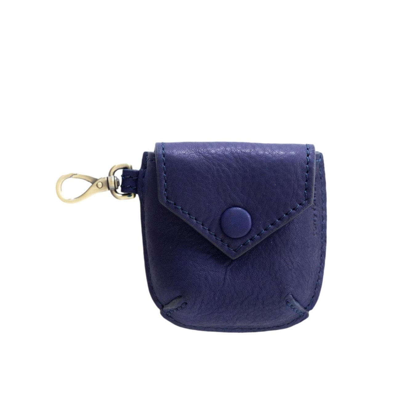 Carolyn Airpod Case - Navy Raw Leather | Sapahn.