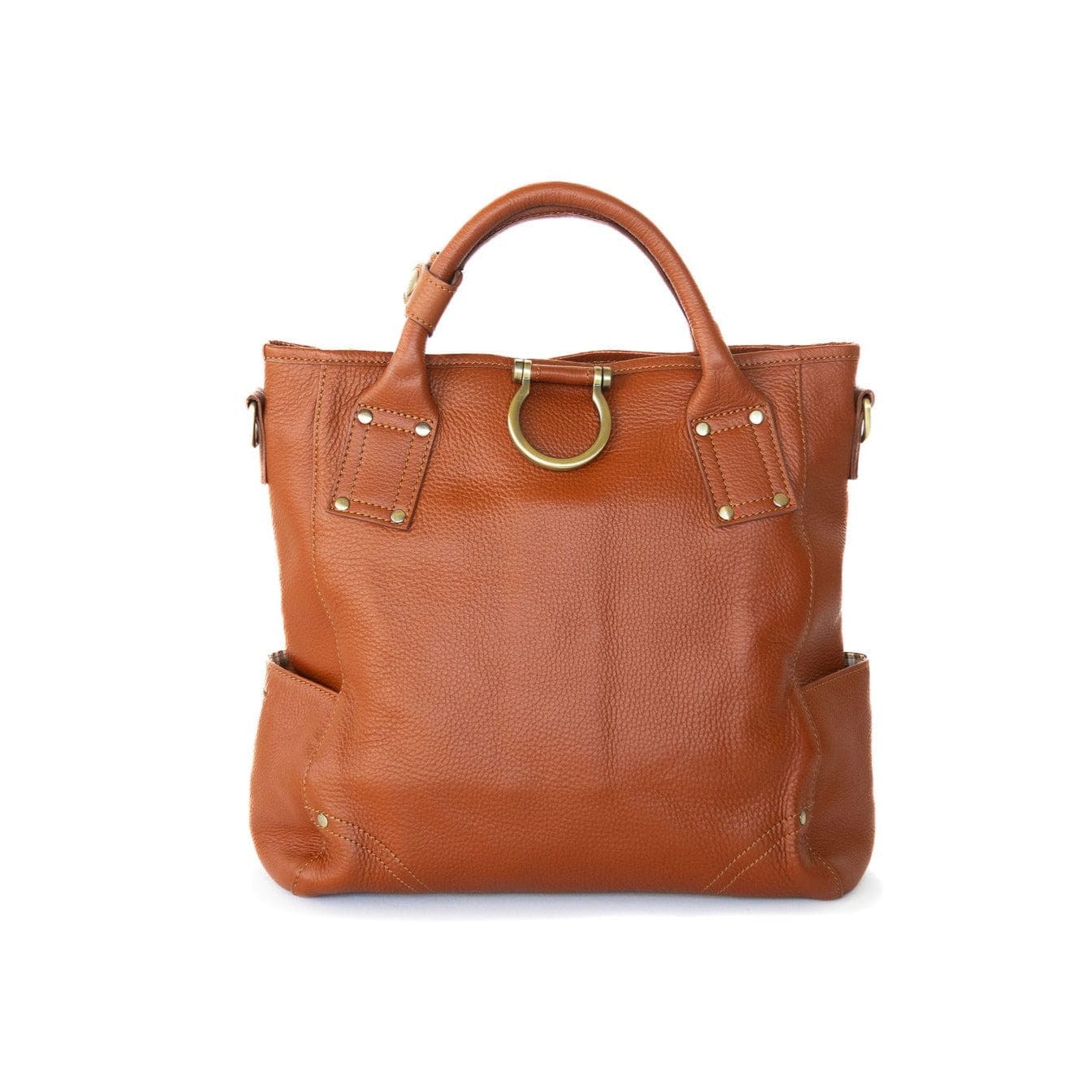 Chloe Convertible Backpack and Crossbody Bag - Chestnut Oil Leather | Sapahn.