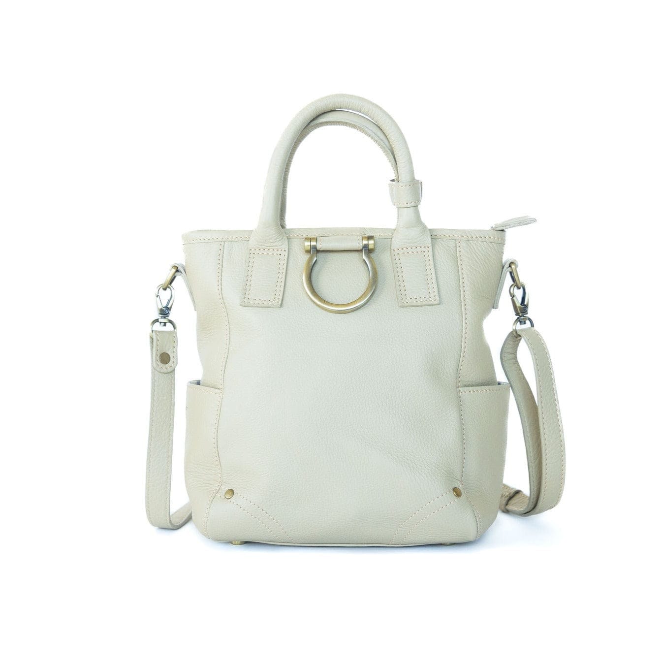 Chloe Mini Convertible Backpack and Crossbody - Khaki Oil Leather | Sapahn.