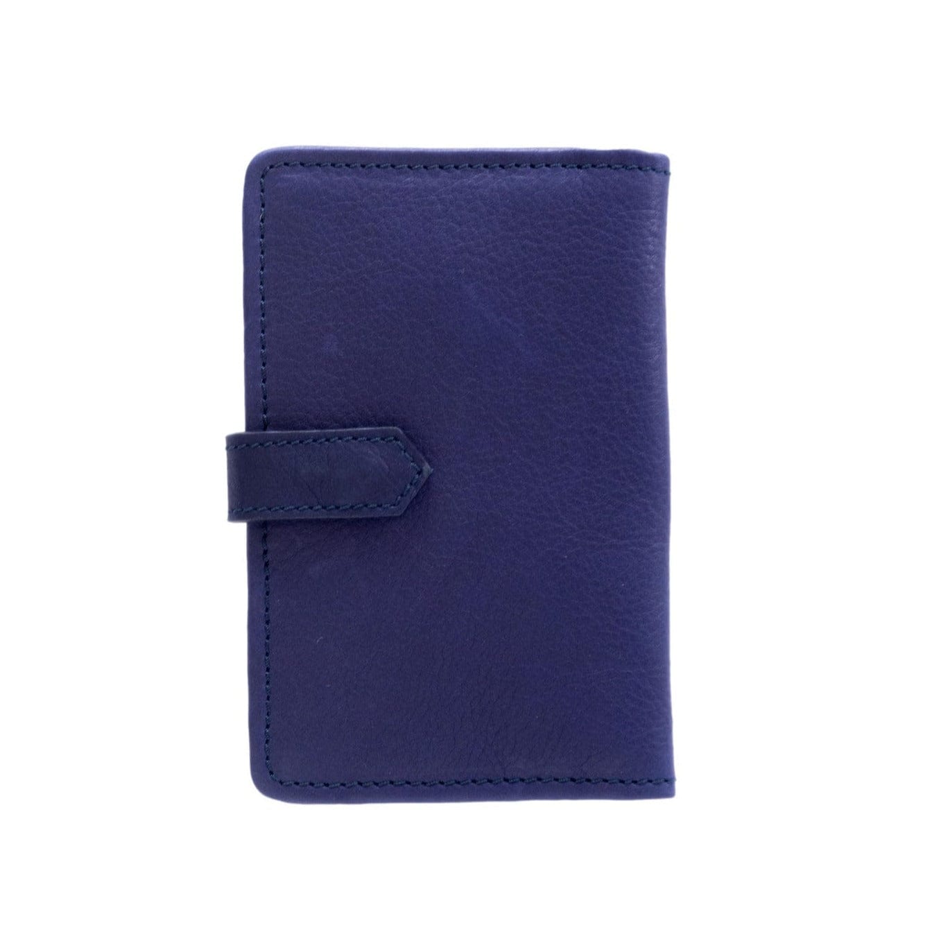 Evita Passport Holder - Navy Raw Leather | Sapahn.