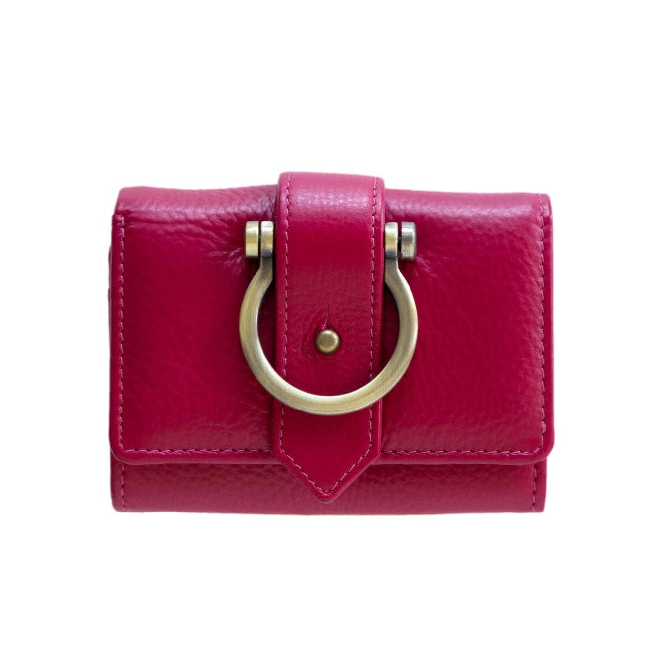 Felix Crossbody Wallet - Ruby Pink Oil Leather | Sapahn.