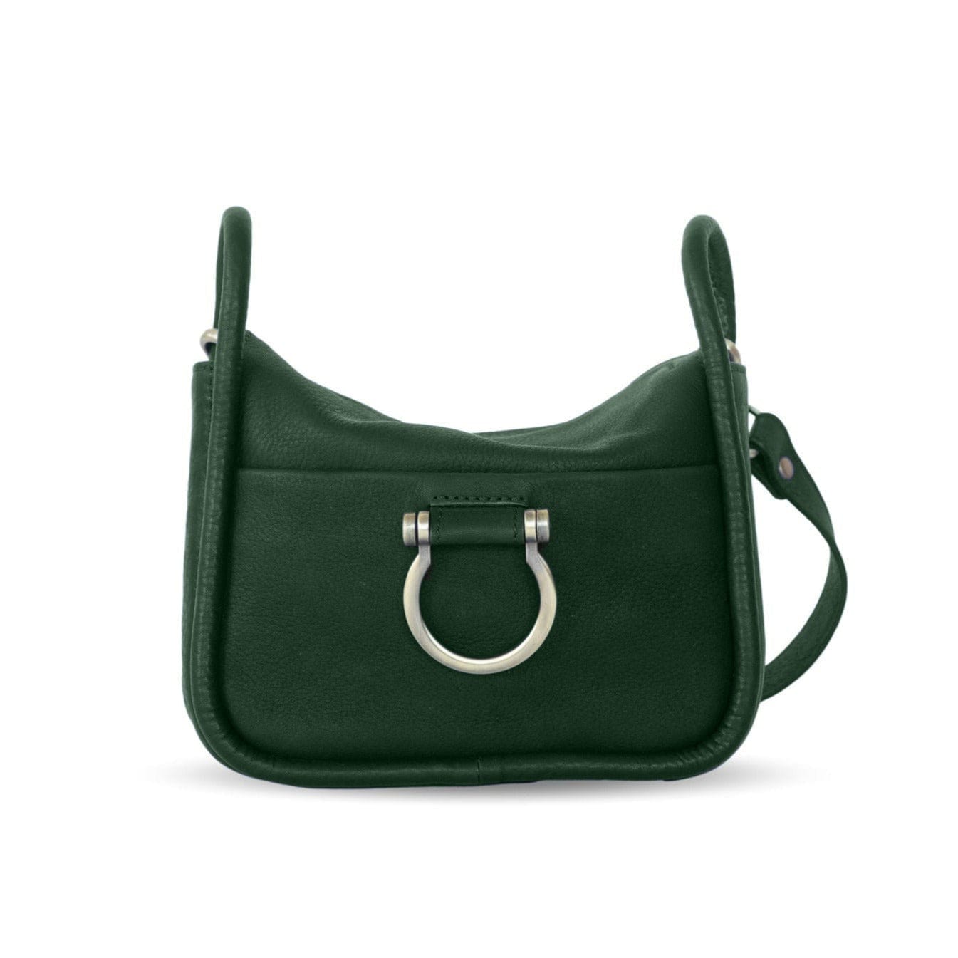 Frida Mini Shoulder Bag - Emerald Raw Leather | Sapahn.