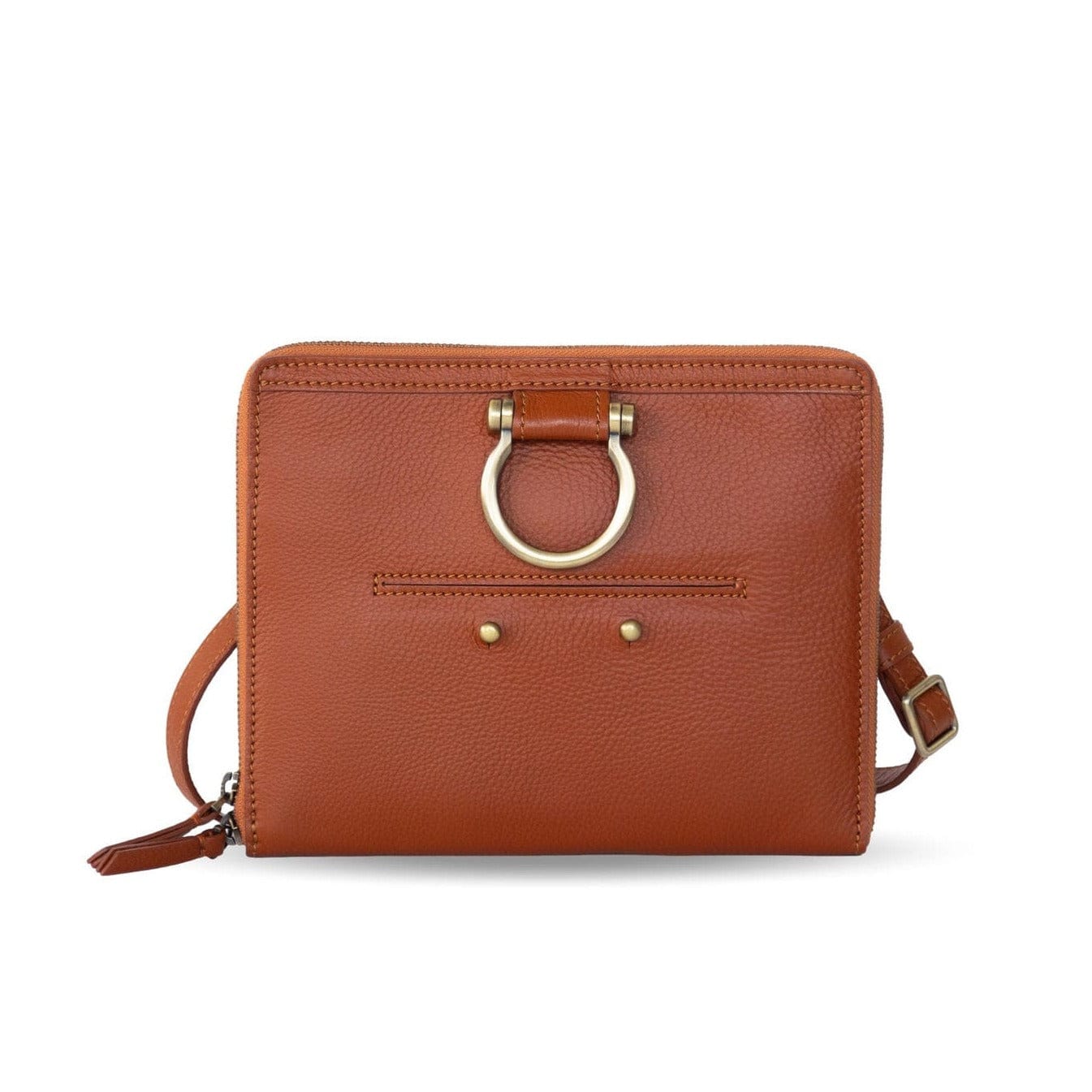M Mini Crossbody - Chestnut Oil Leather | Sapahn.