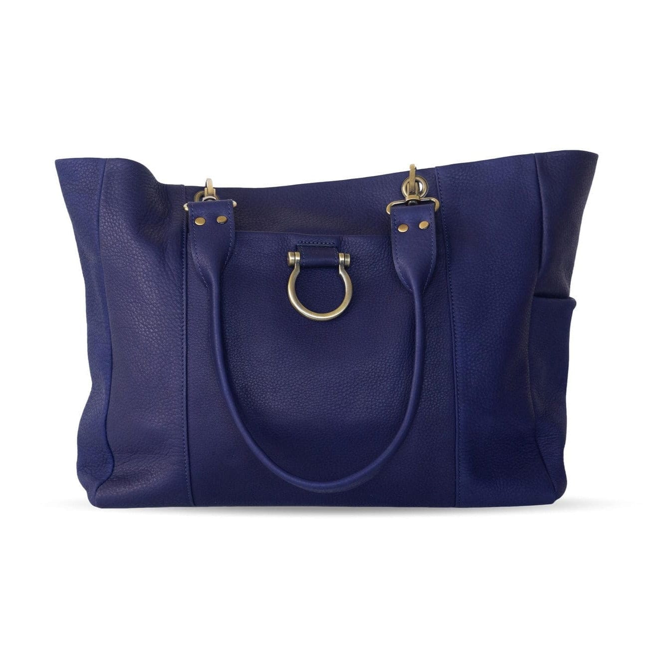 Nora Tote Bag - Navy Raw Leather | Sapahn.