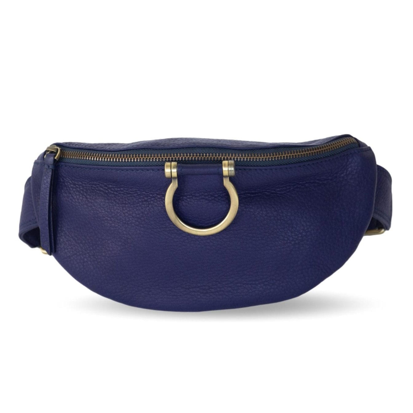 Poole Belt Bag - Navy Raw Leather | Sapahn.