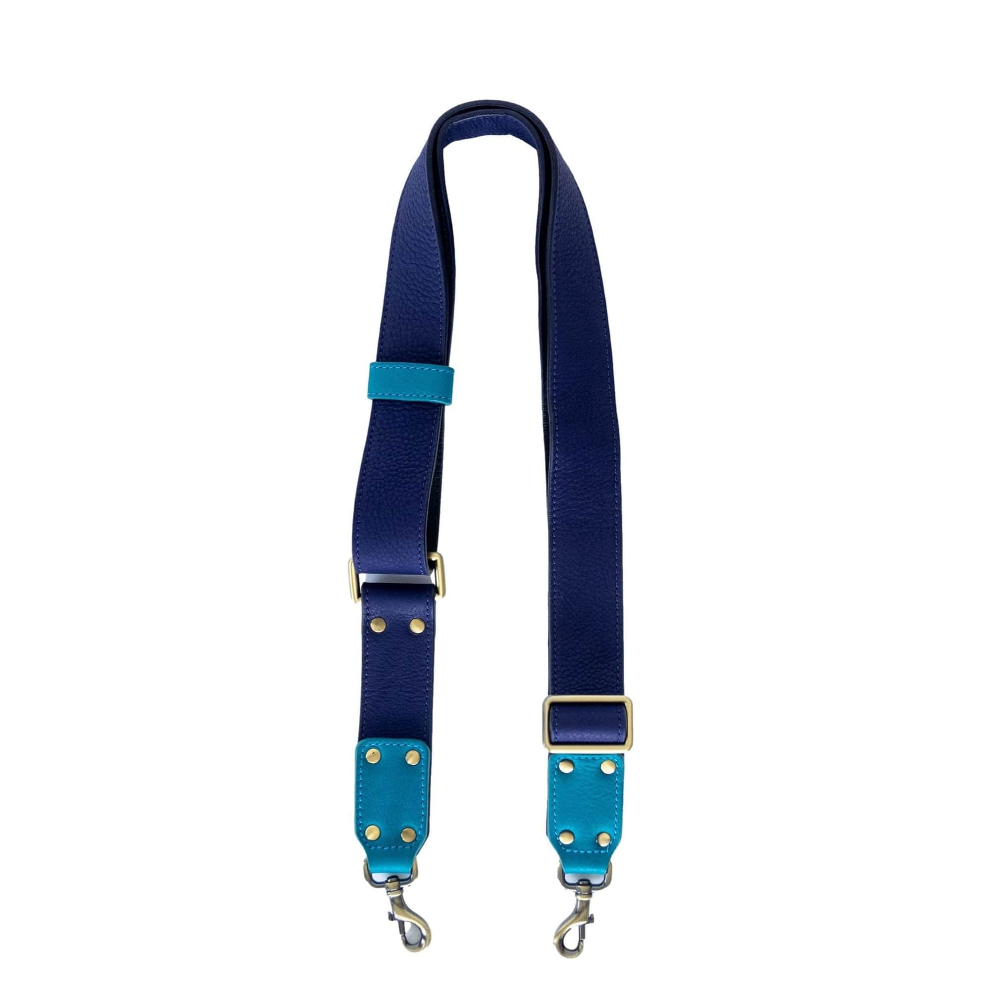 Rheta Bag Strap - Navy Turquoise Raw Leather | Sapahn.