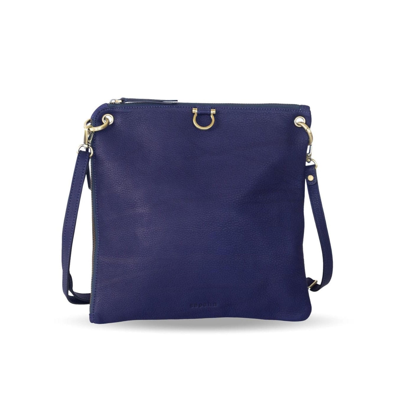 Rin Crossbody - Navy Raw Leather | Sapahn.