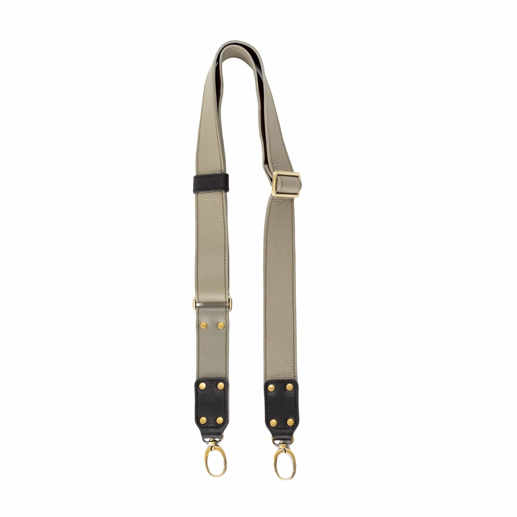 Rheta Bag Strap - Putty Black Oil Leather | Sapahn.