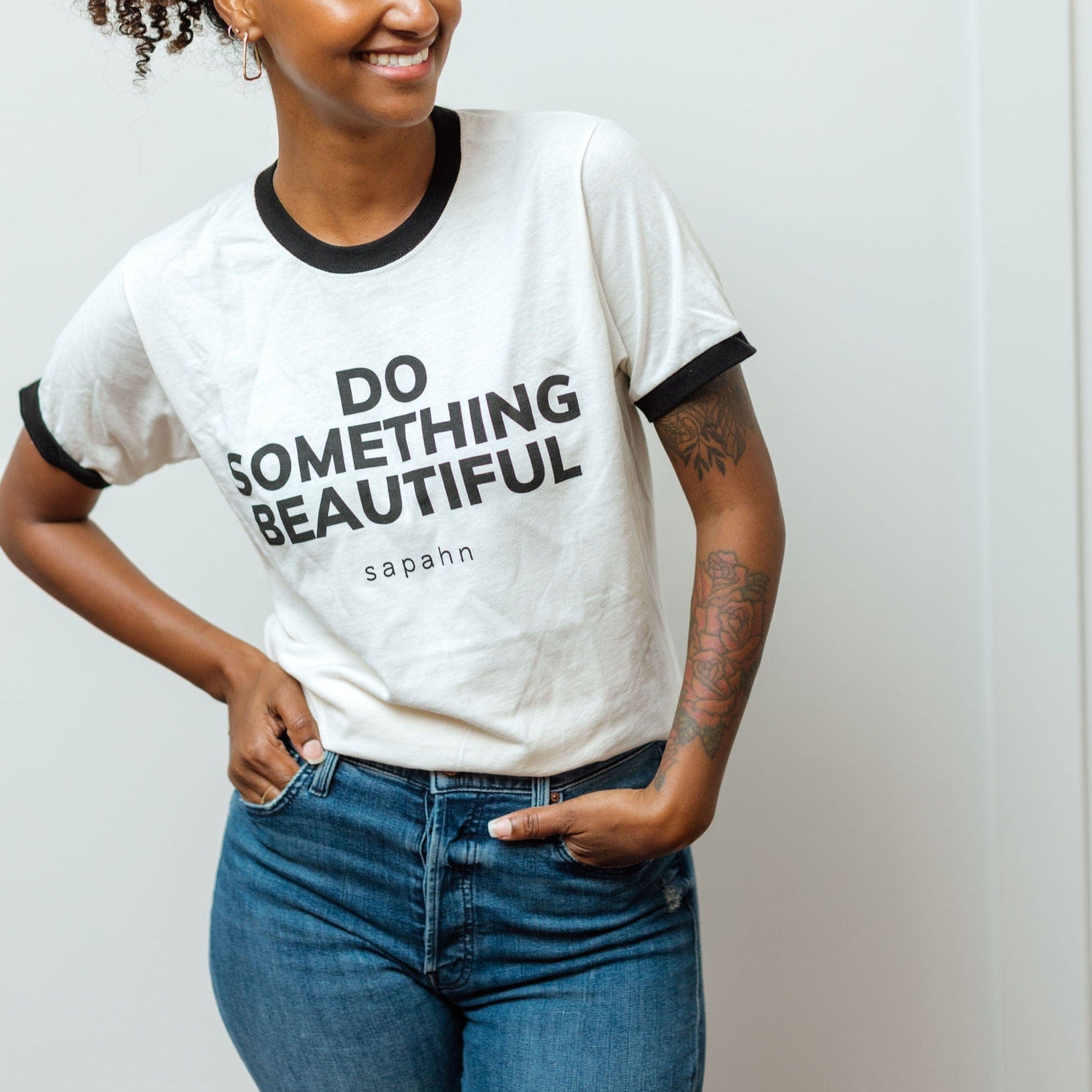 Do Something Beautiful Ringer Tee