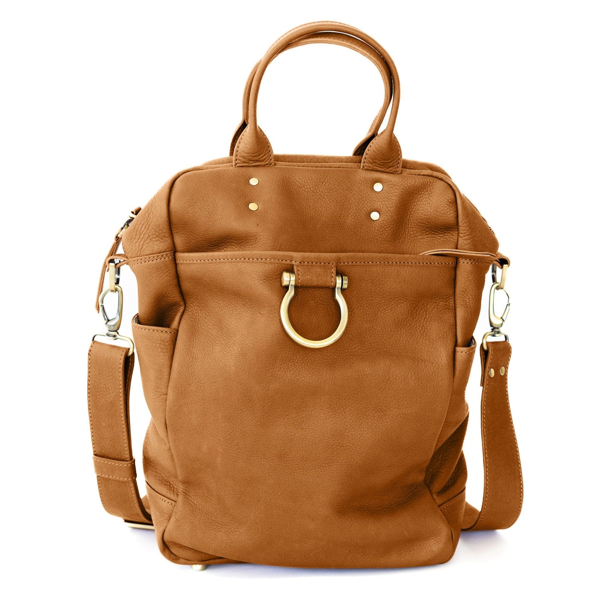 Rodica Backpack Tote - Whisky Raw Leather | Sapahn.