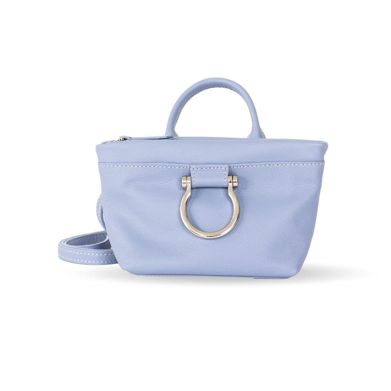 Roger Mini Crossbody - Silver Lilac Matte Oil Leather | Sapahn.