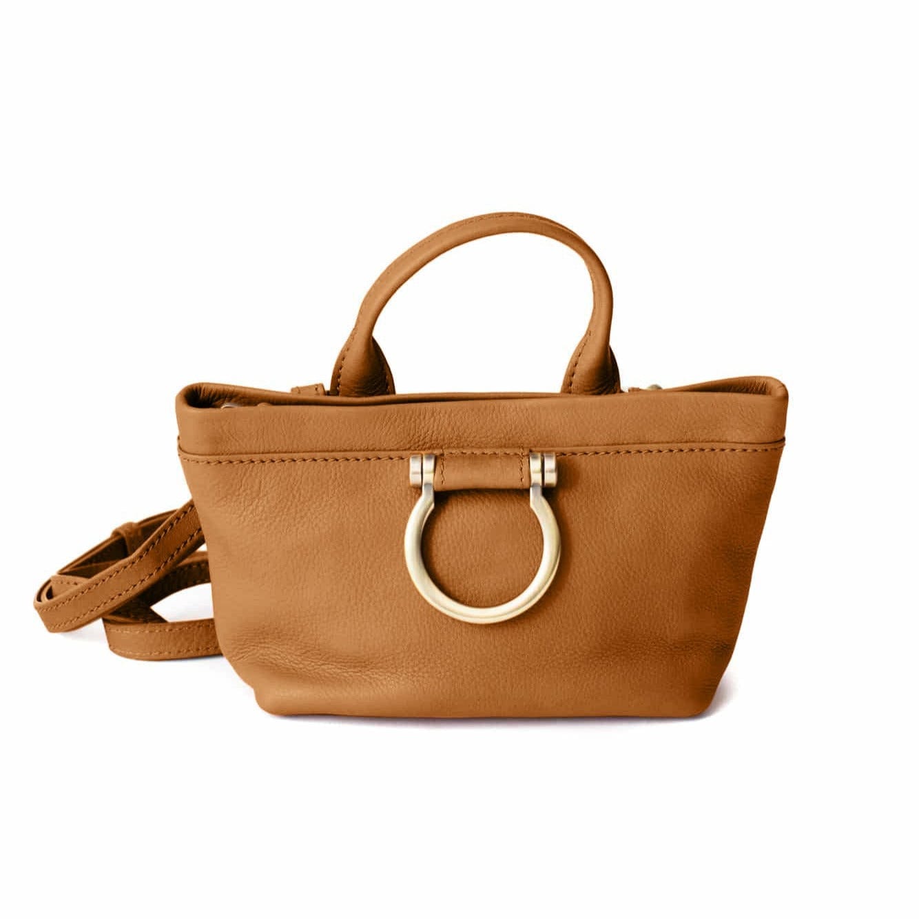Roger Mini Crossbody - Whisky Raw Leather | Sapahn.