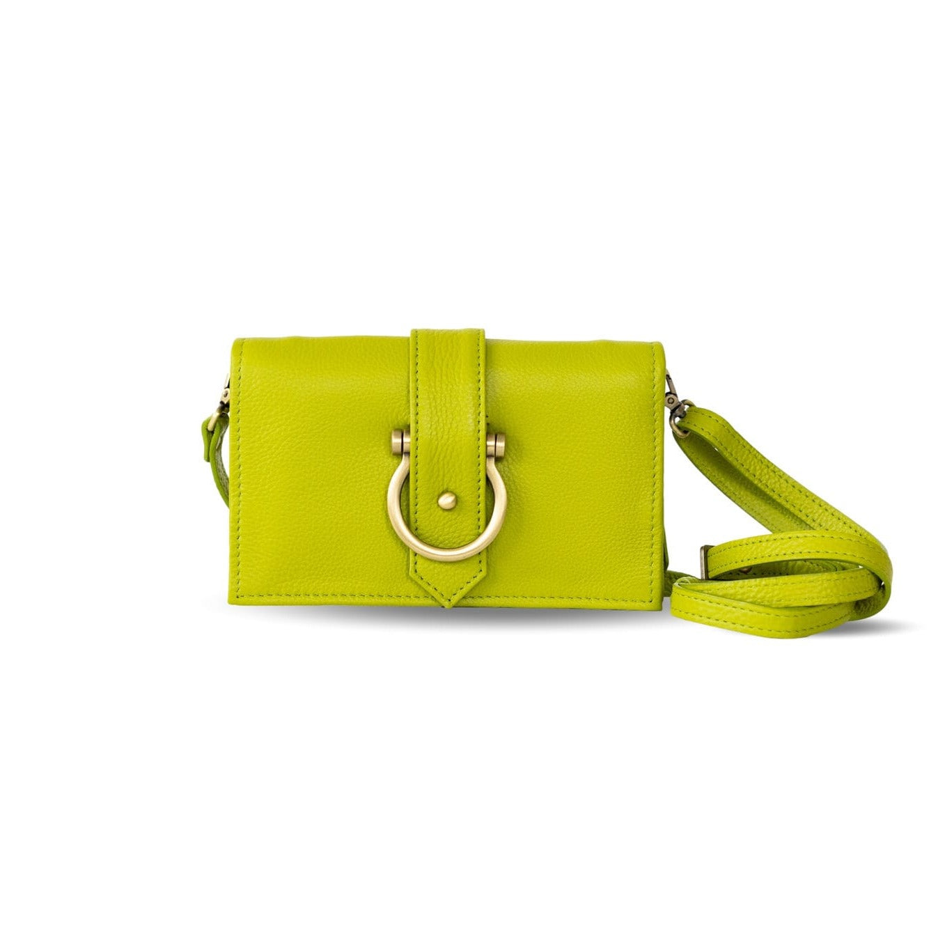Staney Crossbody - Lime Oil Leather | Sapahn.