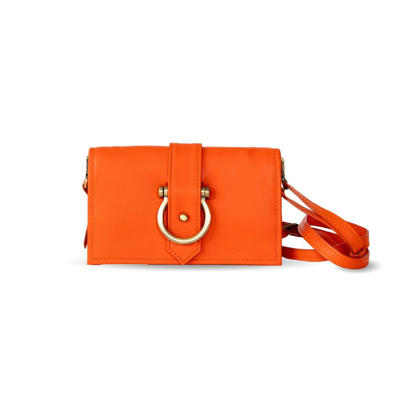 Staney Crossbody - Orange Oil Leather | Sapahn.