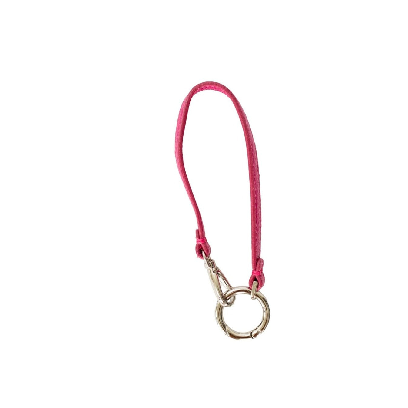 Wristlet Strap - Silver Fuchsia Oil Leather | Sapahn.