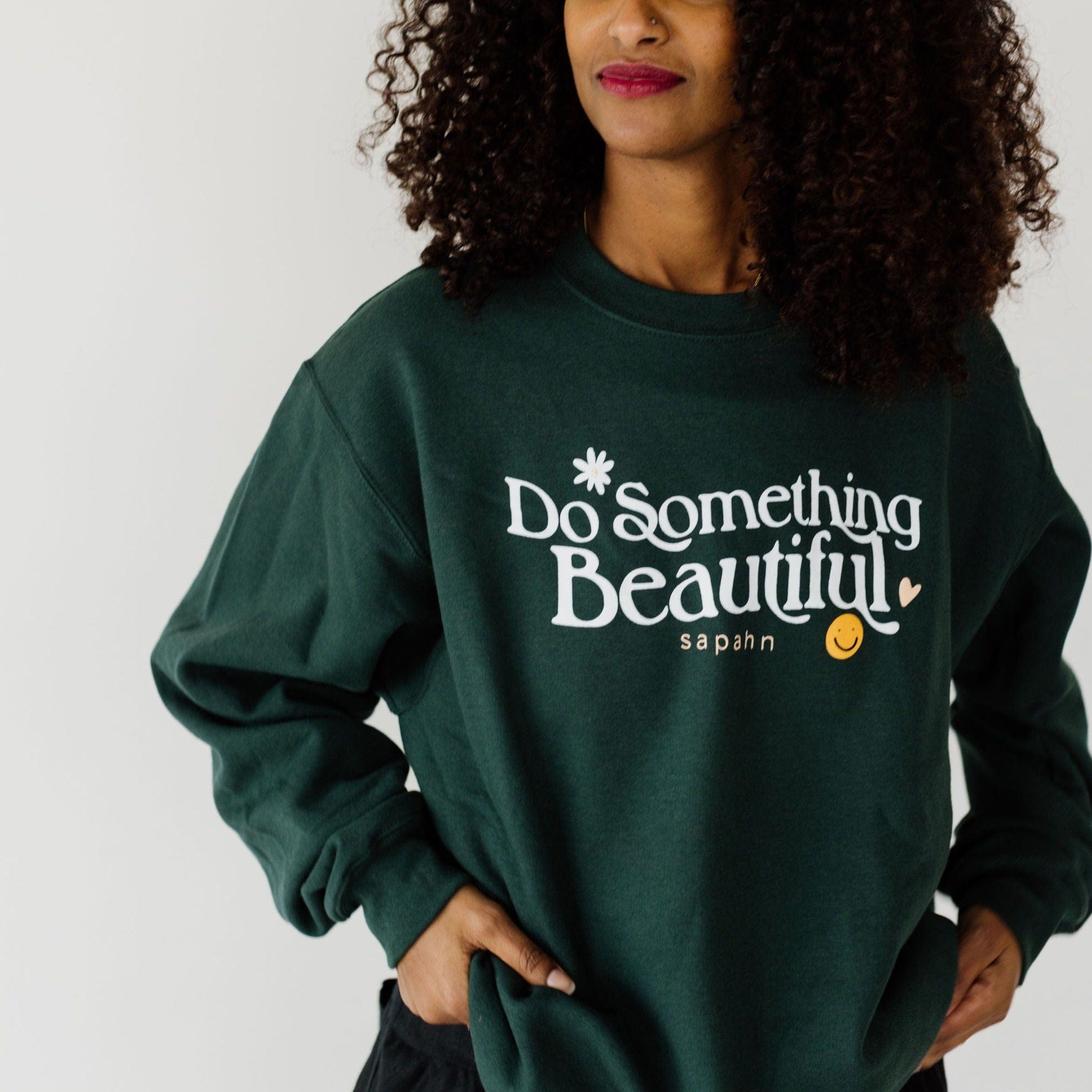 Sapahn X Emily Jessen Do Something Beautiful Sweatshirt -  | Sapahn.