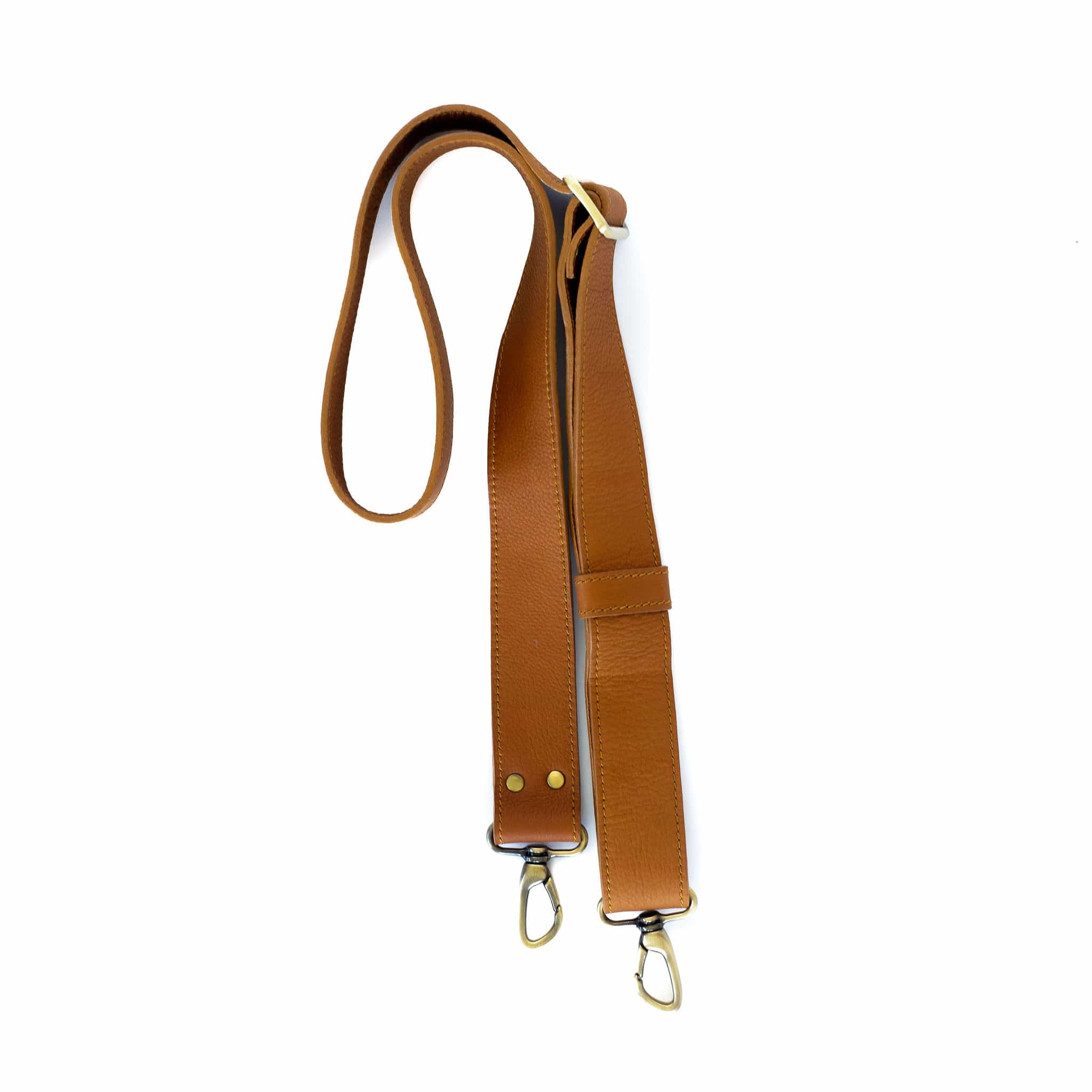 1.5 Inch Crossbody Strap - Whisky Raw Leather | Sapahn.