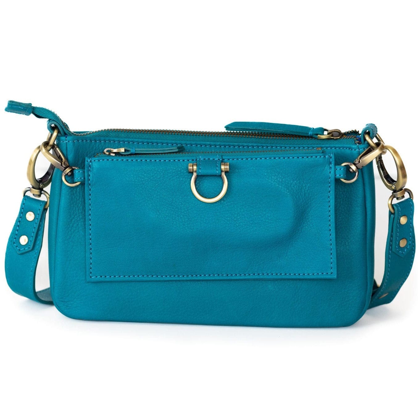AE Crossbody Wristlet Wallet - Turquoise Raw Leather | Sapahn.