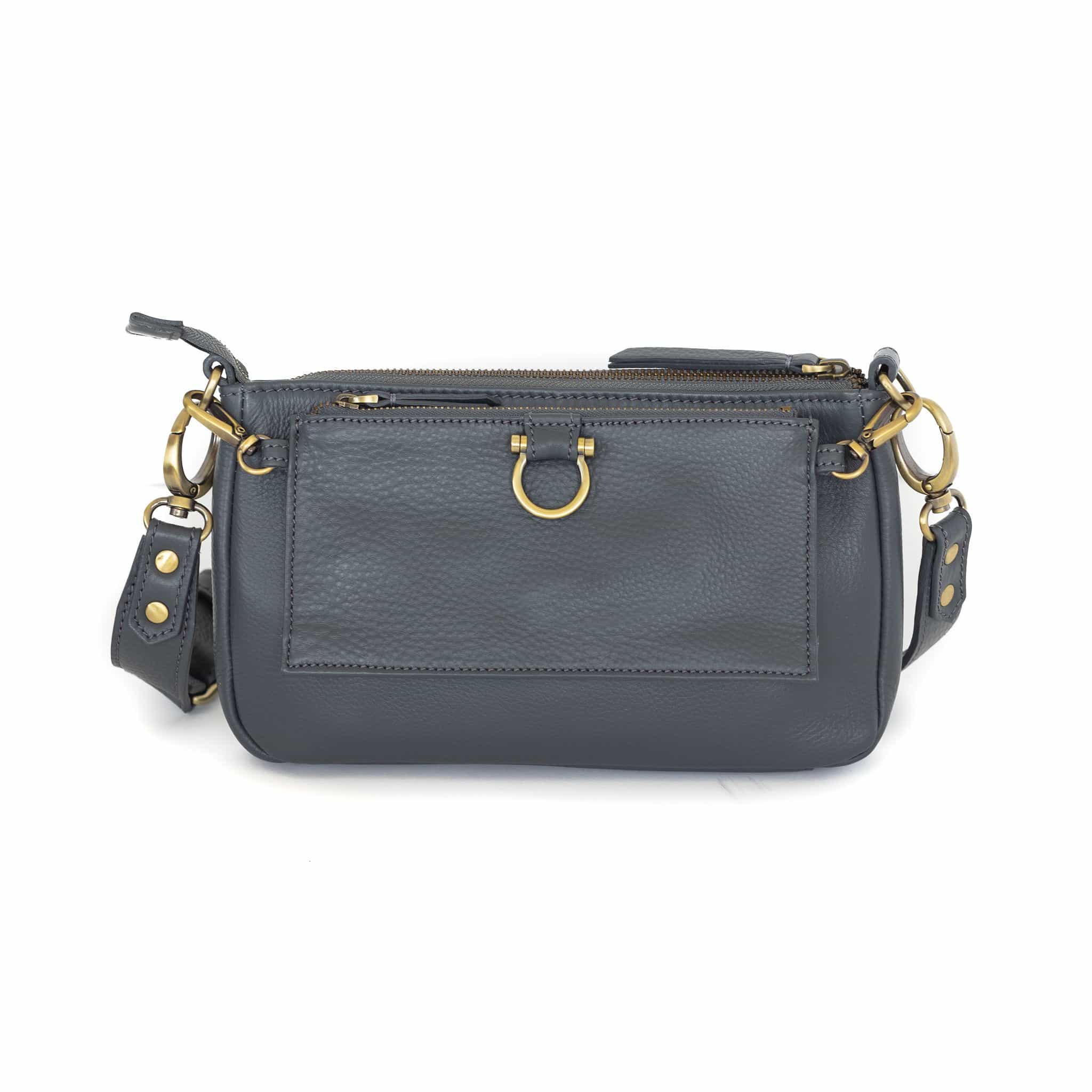 AE Crossbody Wristlet Wallet - Stone Oil Leather | Sapahn.
