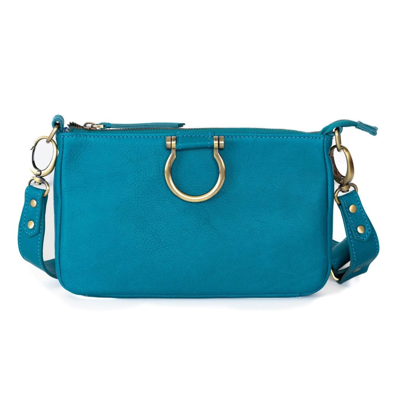 Ada Crossbody - Turquoise Raw Leather | Sapahn.