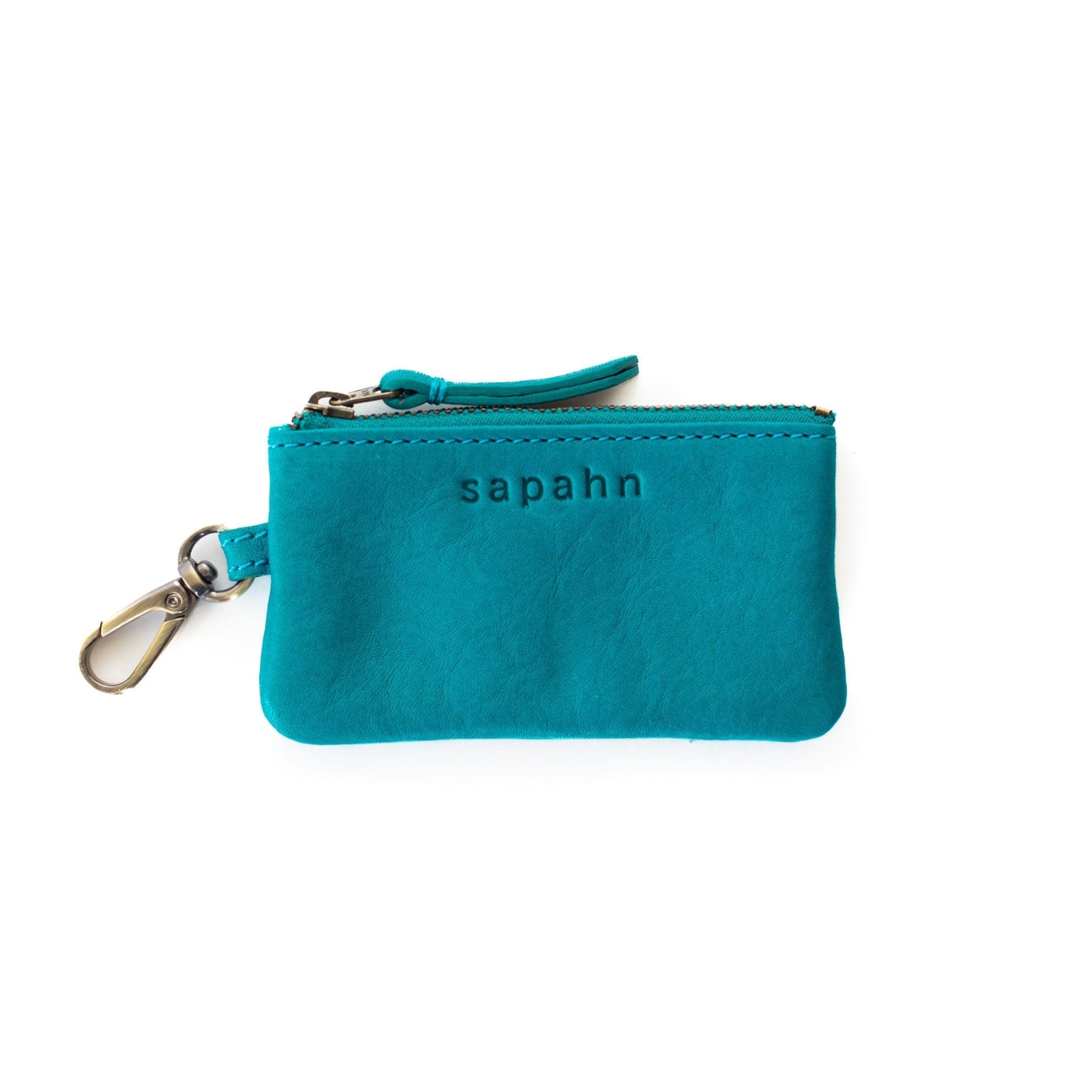 Mildred Card Holder - Turquoise Raw Leather | Sapahn.