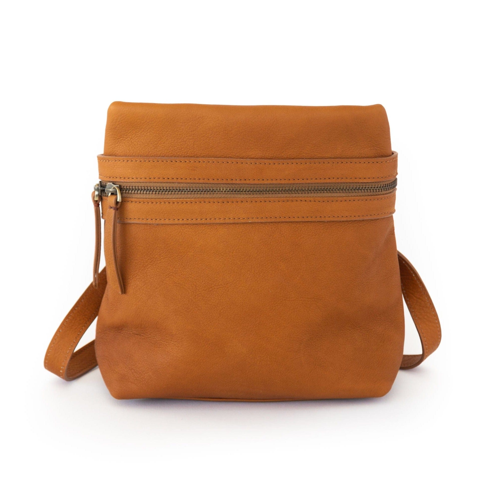 Pepper Convertible Backpack and Crossbody Bag - Whisky Raw Leather | Sapahn.