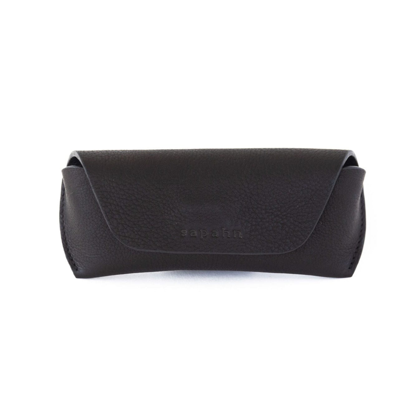 Susette Sunglass Case - Black Raw Leather | Sapahn.