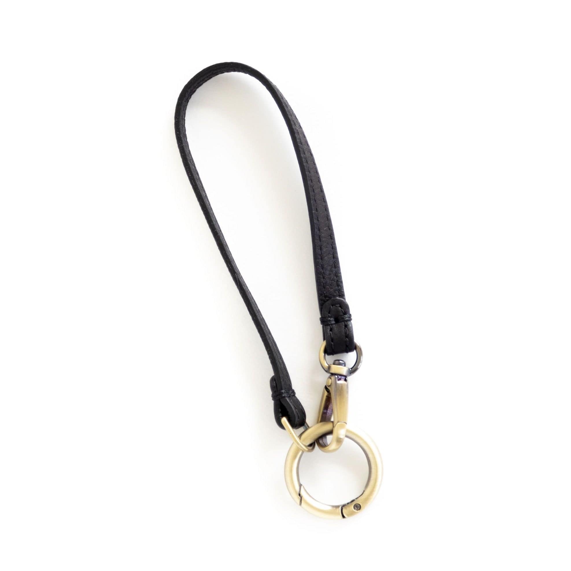 Wristlet Strap - Black Raw Leather | Sapahn.